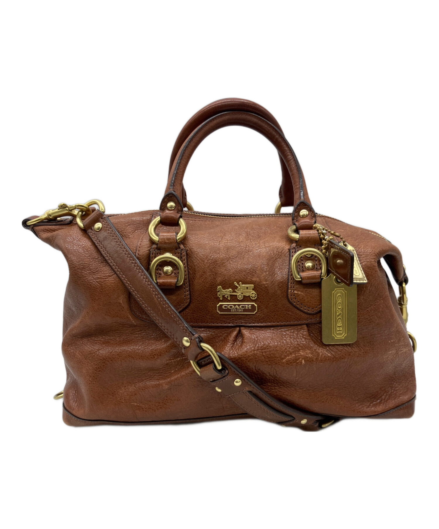 【みょう様】COACH マディソン オプアート サブリナ 中古・古着通販】COACH (コーチ) マディソン サブリナ 2WAYバッグ