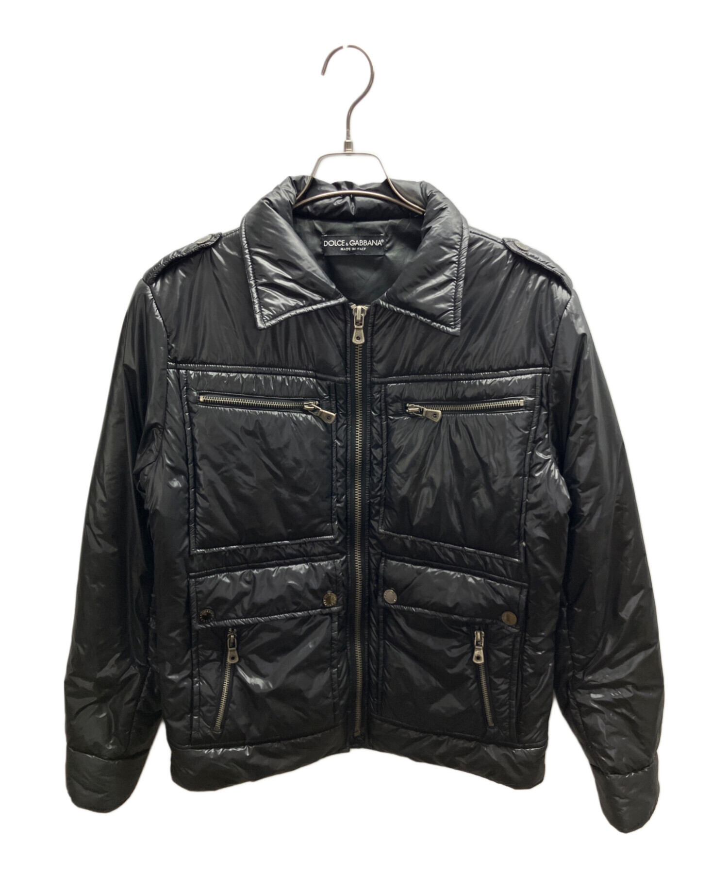 再再値下げDOLCE&GABBANA ブラックナイロンジャケット 中古・古着通販】DOLCE & GABBANA (ドルチェ＆ガッバーナ) マルチ