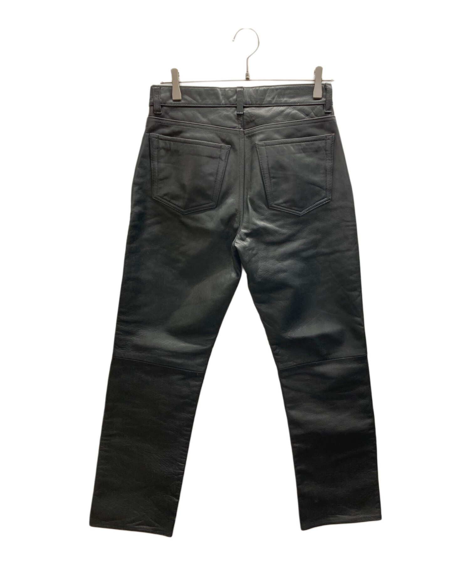 中古・古着通販】GAP (ギャップ) レザーパンツ ブラック サイズ:30