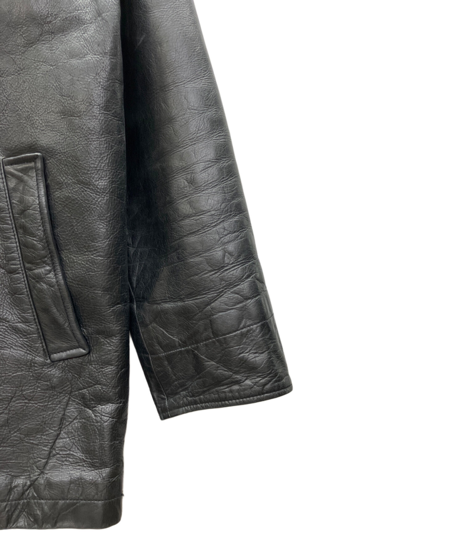 中古・古着通販】GAP (ギャップ) レザー カーコート ブラック サイズ:S