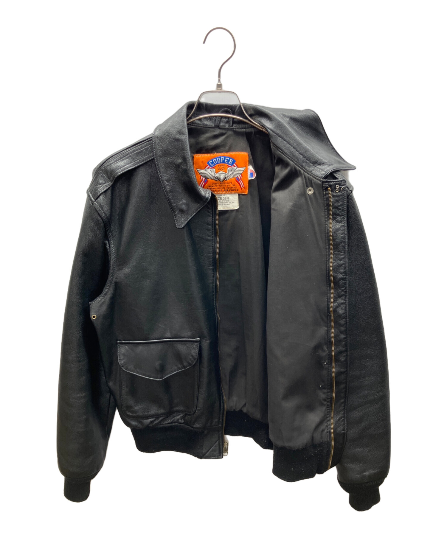 COOPER ジャケット 中古・古着通販】COOPER (クーパー) A-2 フライトジャケット ブラック