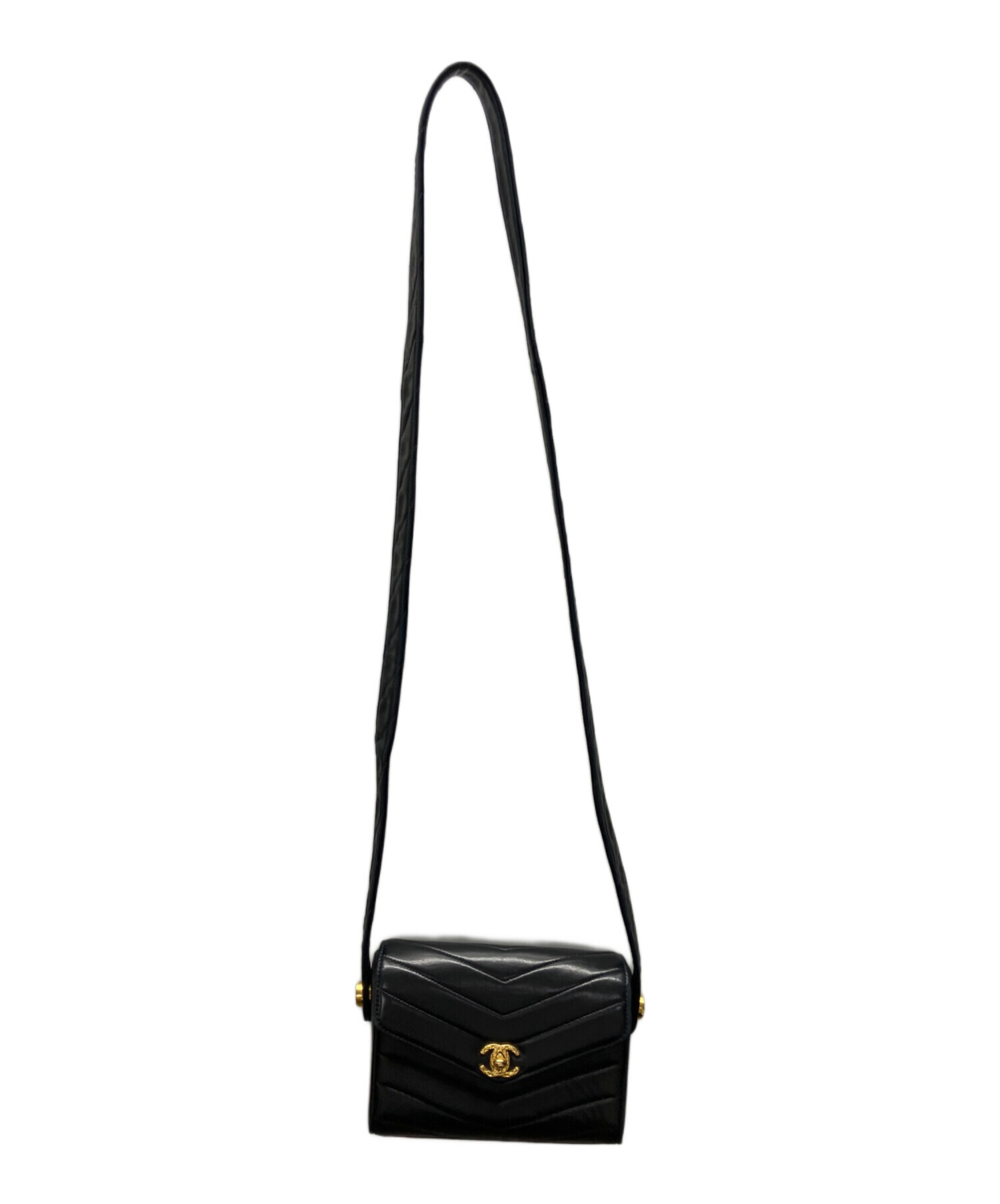 中古・古着通販】CHANEL (シャネル) ショルダーバッグ ブラック 