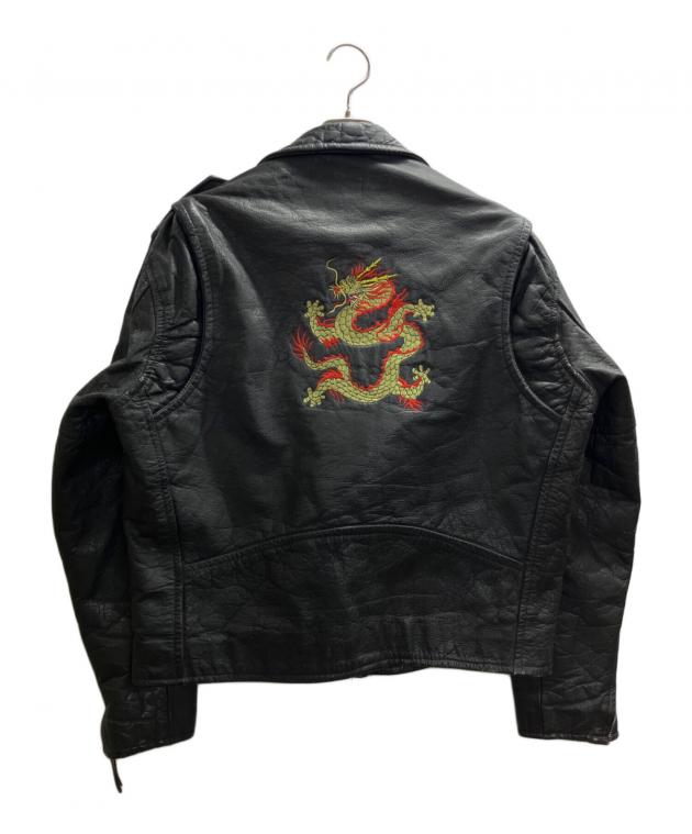80s UNIK パキジャン レザーダブルライダース 中古・古着通販】unik (ユニック) ダブルライダースジャケット