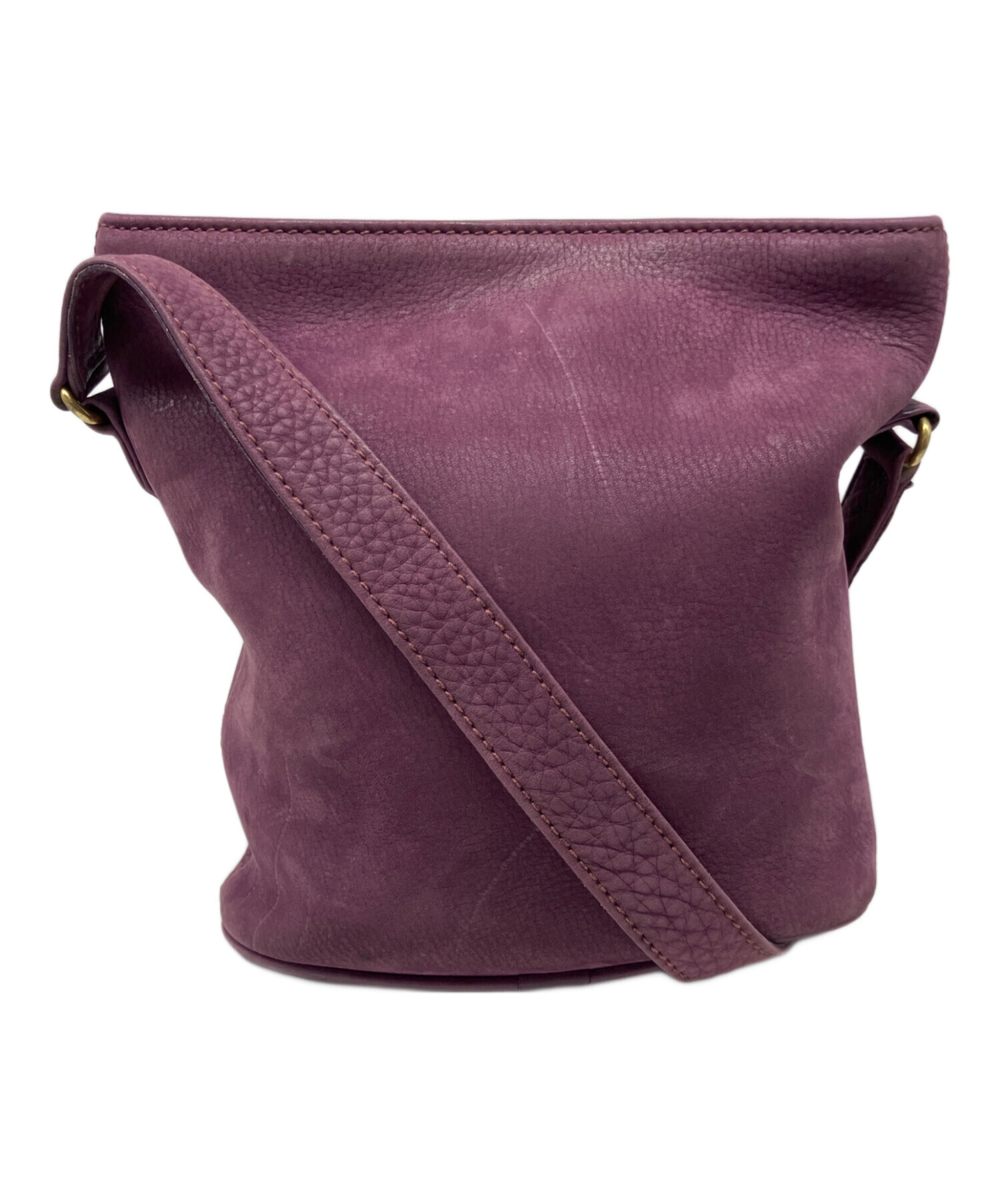 COACH コーチ レザー ショルダーバッグ パープル 中古・古着通販】COACH (コーチ) ショルダーバッグ パープル｜ブランド