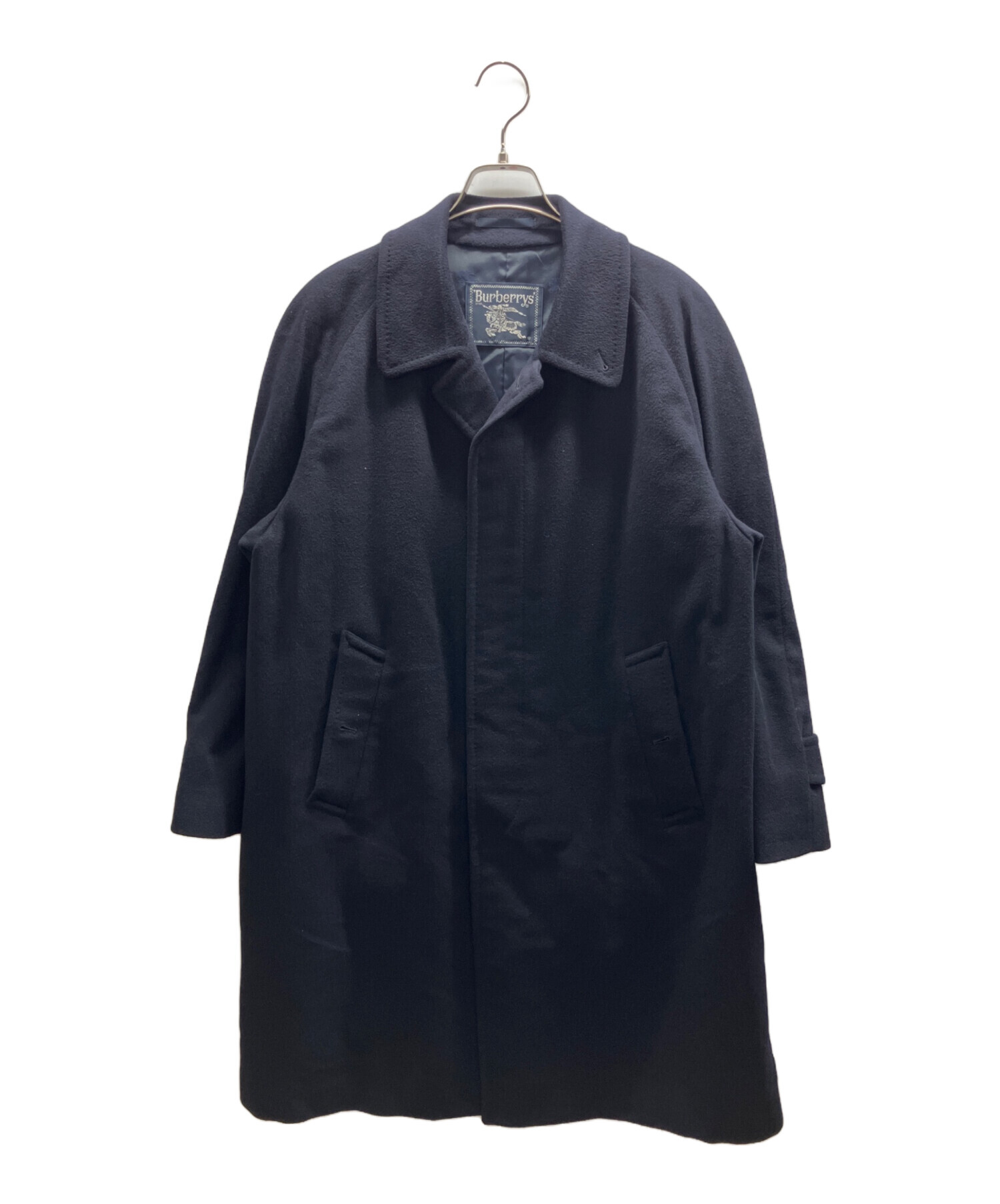 バーバリー ネイビー コート カシミア ウール メンズ 中古・古着通販】Burberry's (バーバリーズ) ウールカシミヤコート