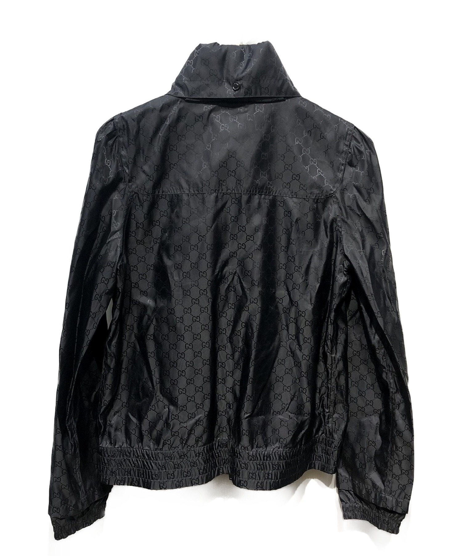 中古・古着通販】GUCCI (グッチ) GGナイロンブルゾン ブラック サイズ 