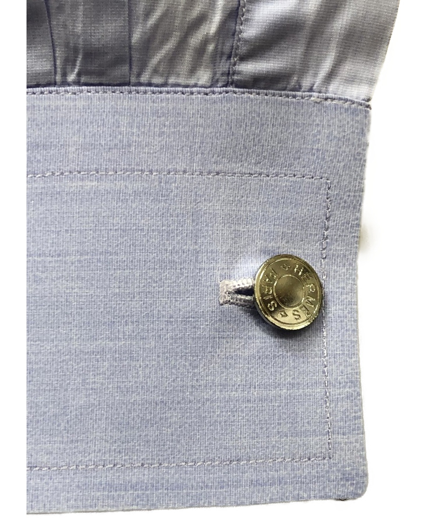 中古・古着通販】HERMES (エルメス) ドレスシャツ ブルー サイズ:15 1