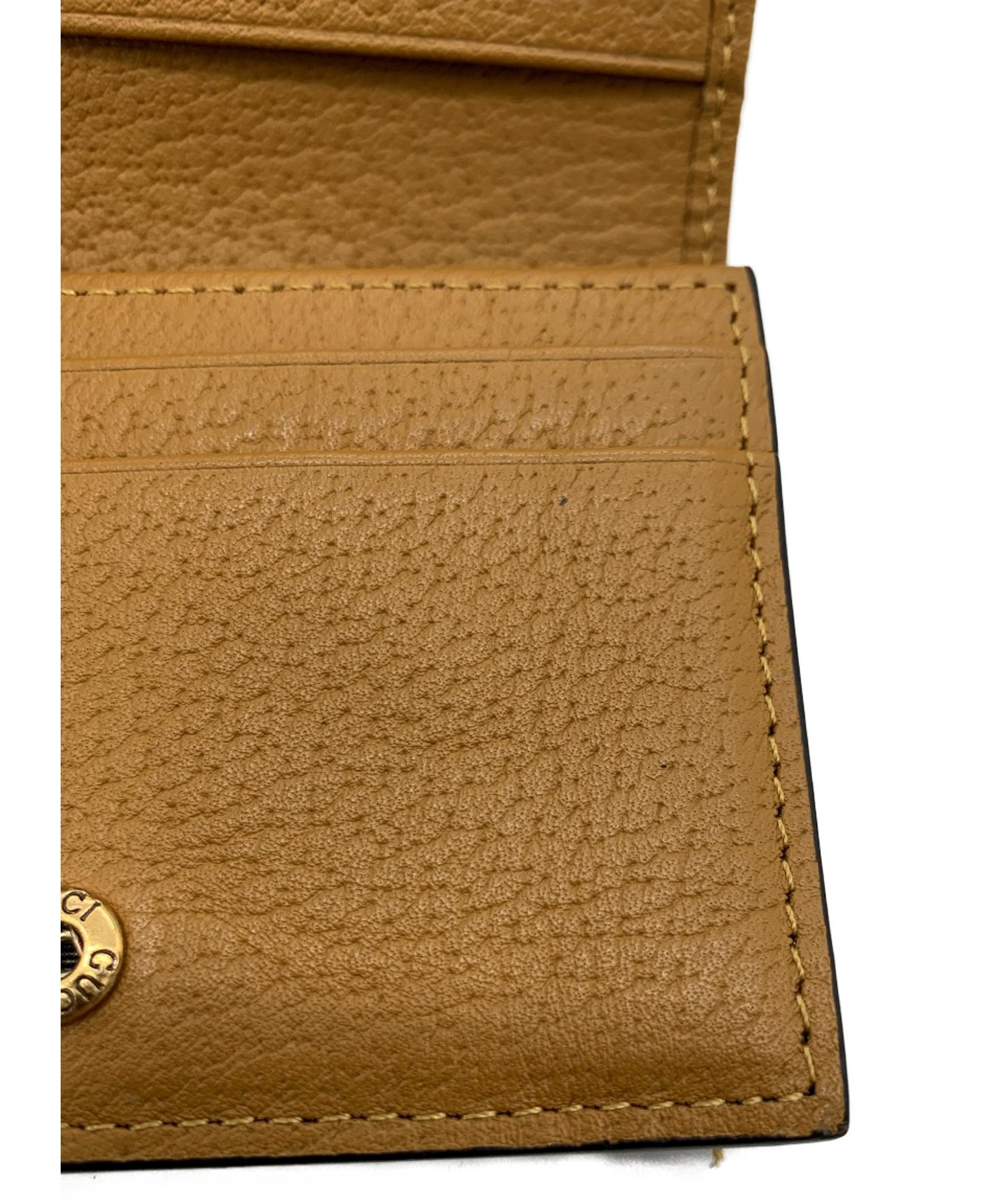 中古・古着通販】GUCCI (グッチ) 2つ折り財布 ベージュ 602534 188633 
