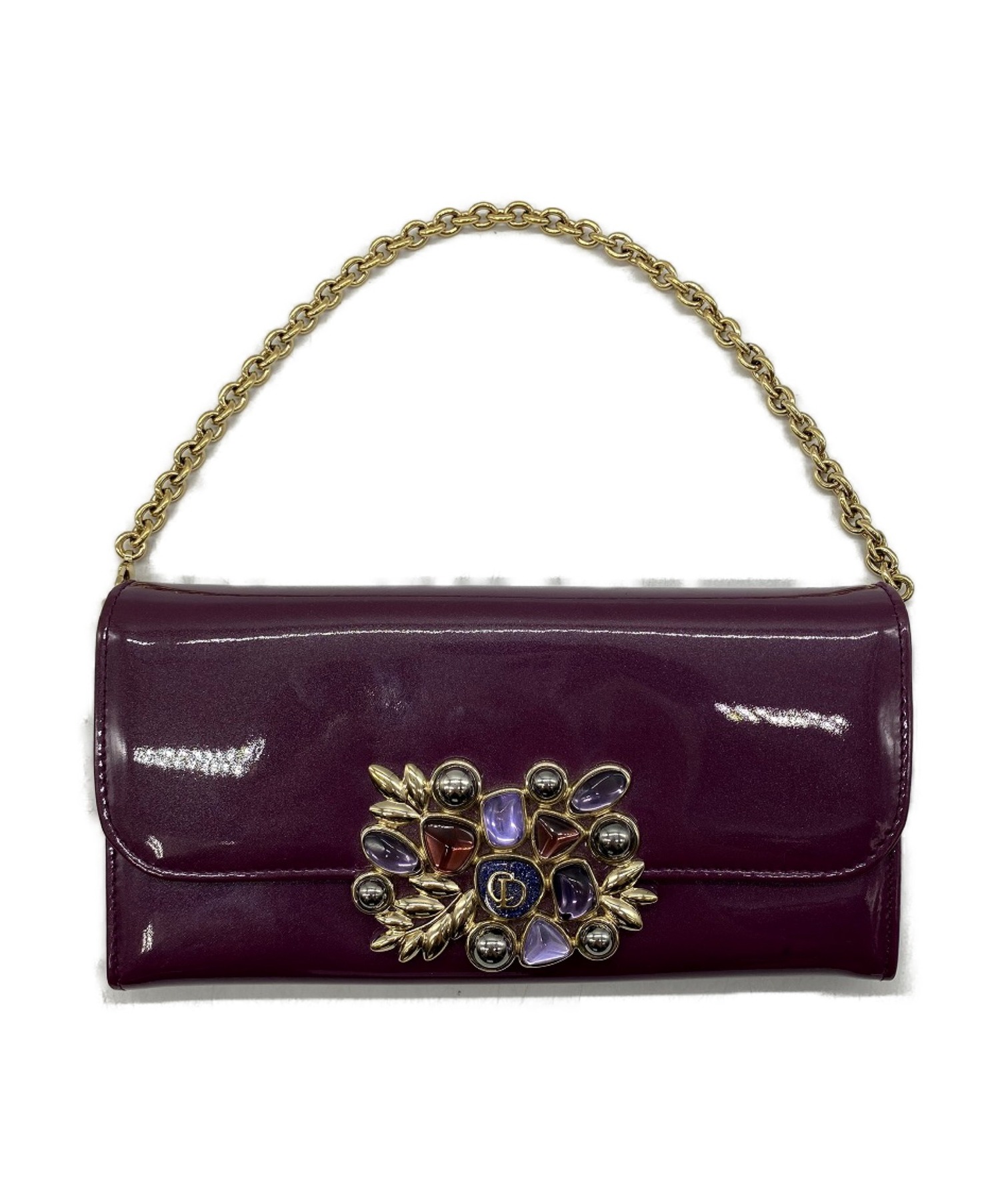 クリスチャンディオール Dior 長財布 エナメル ベージュ×紫 Christian Dior（財布 ・ パープル/紫色系）のフリマアイテム一覧