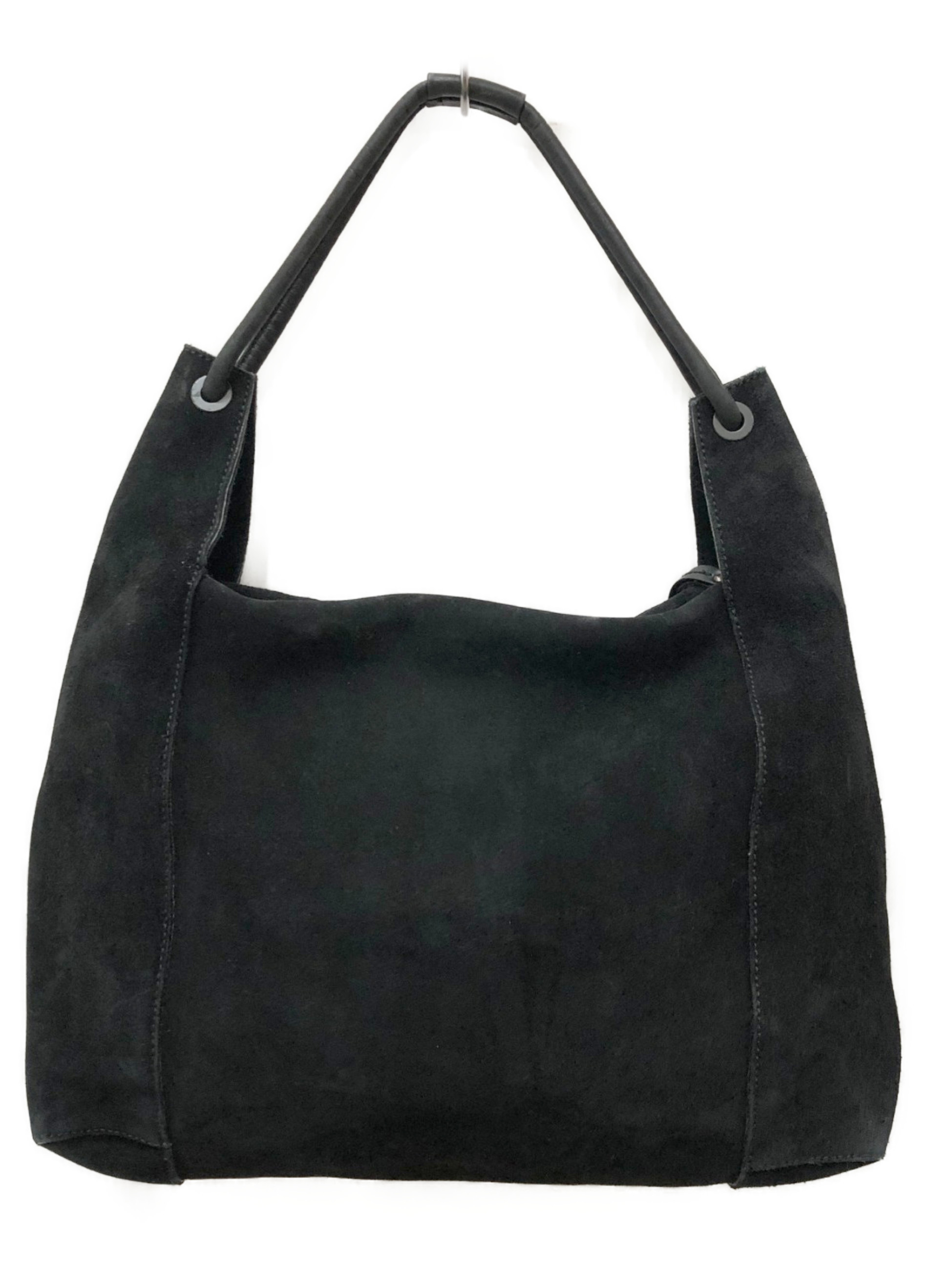 中古・古着通販】GUCCI (グッチ) スウェードハンドバッグ ブラック 