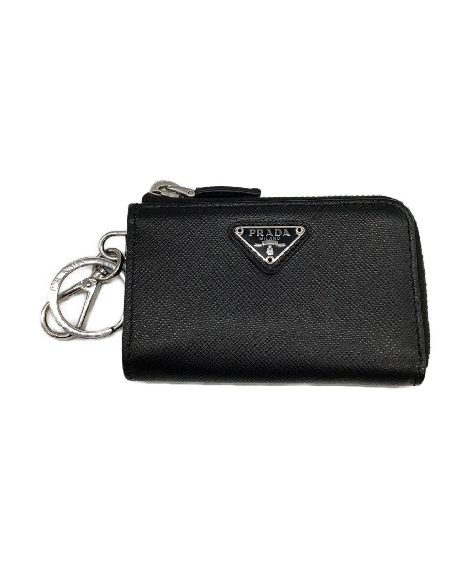 PRADA ケース2TT085 タルコ 中古・古着通販】PRADA (プラダ) キーケース ブラック 2TT085