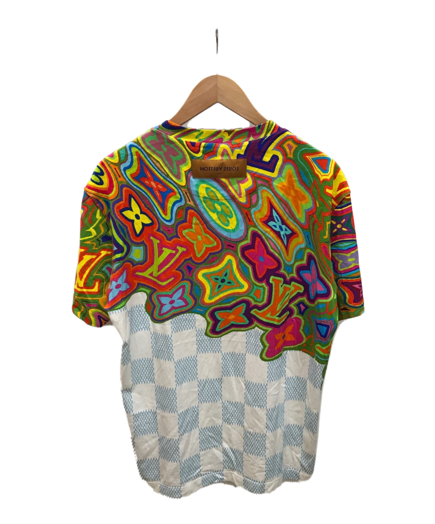中古・古着通販】LOUIS VUITTON (ルイ ヴィトン) ダミエLVロゴtシャツ 