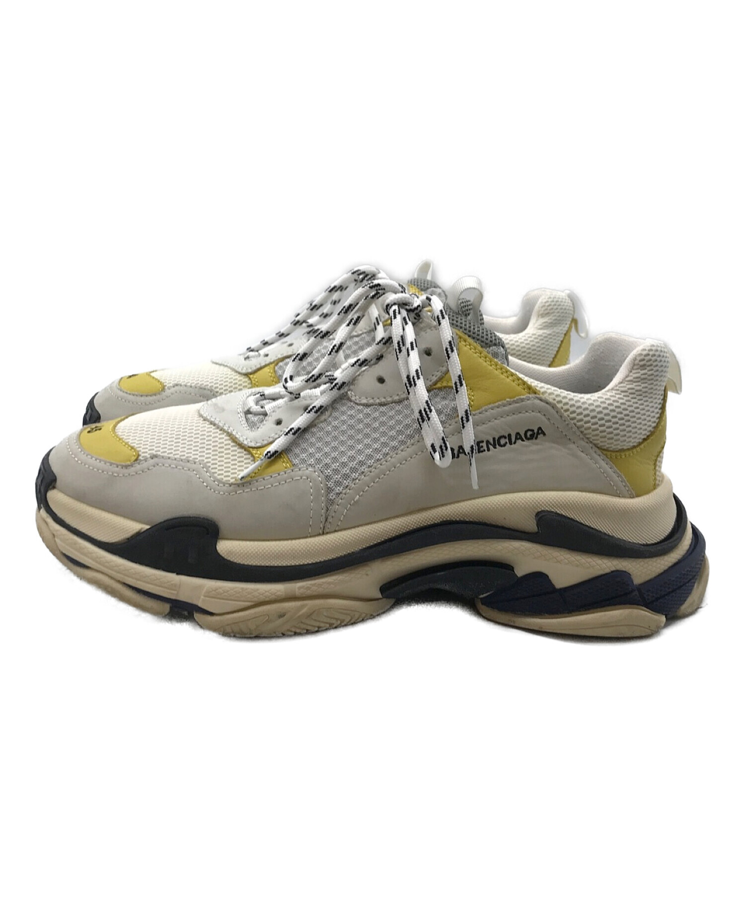 中古・古着通販】BALENCIAGA (バレンシアガ) TRIPLE S イエロー サイズ 