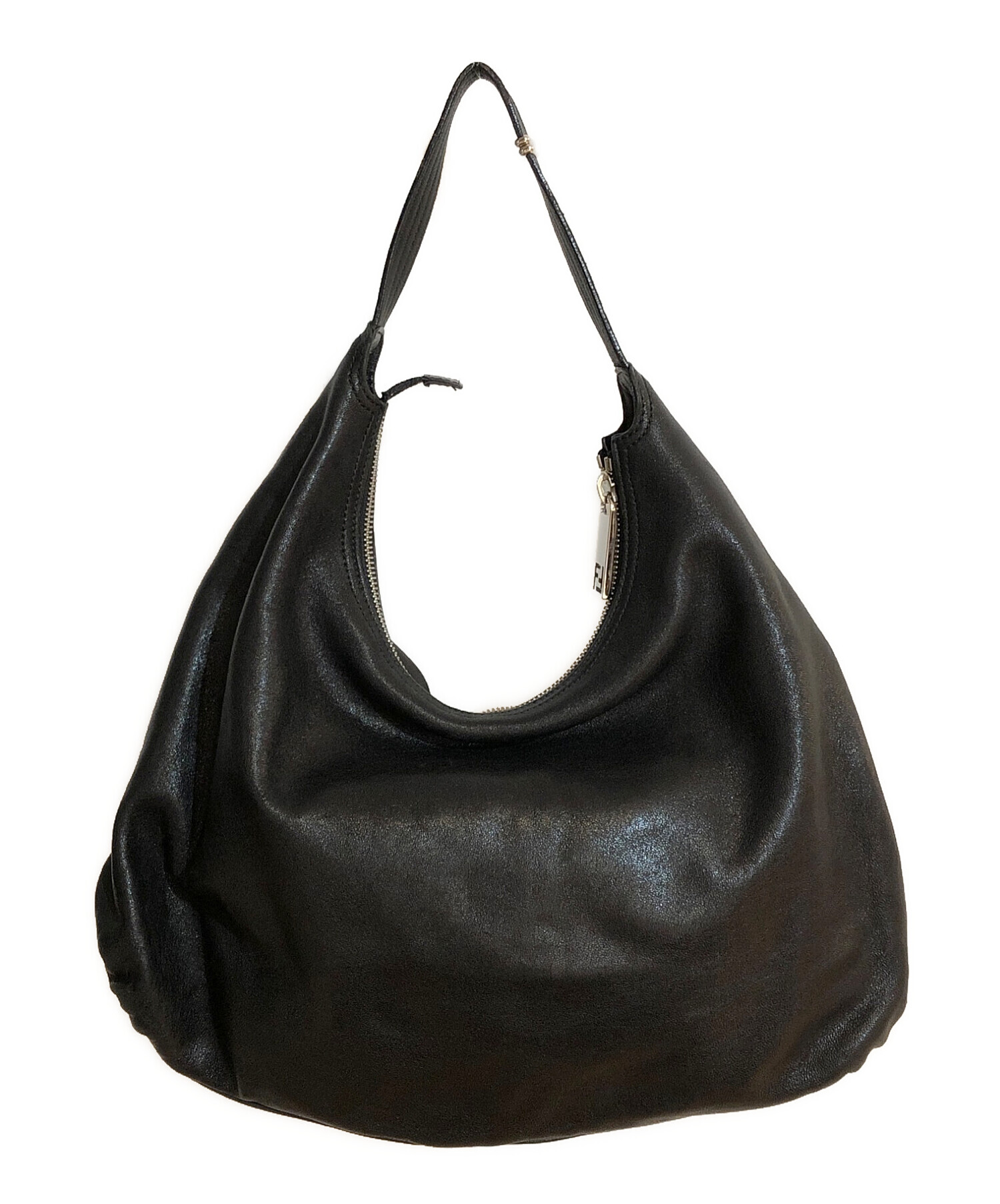 中古・古着通販】FENDI (フェンディ) アンジップドレザーハンドバッグ