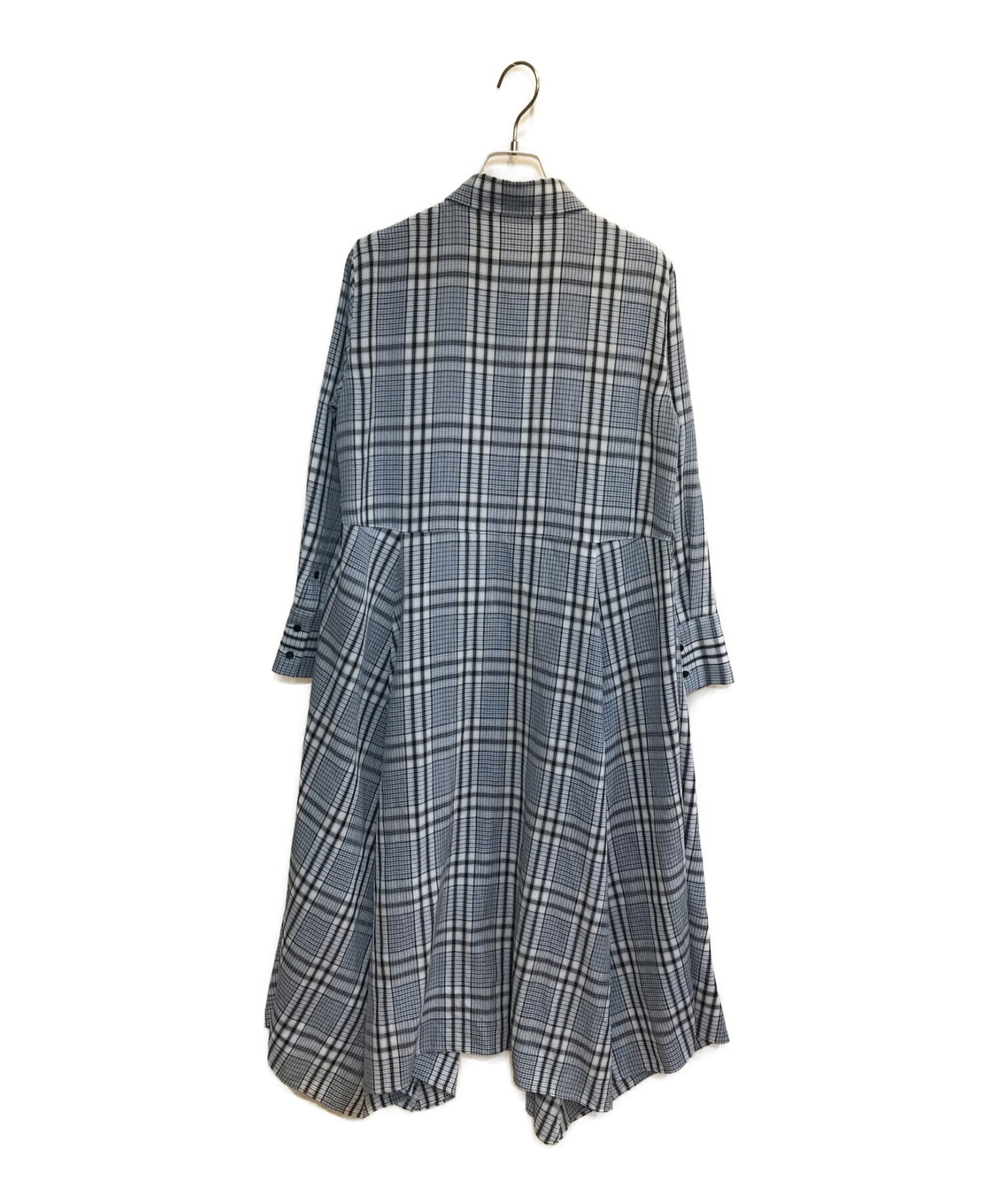 ANAYI チェック ハンカチーフヘム ワンピース ANAYI チェックハンカチーフヘムシャツワンピース