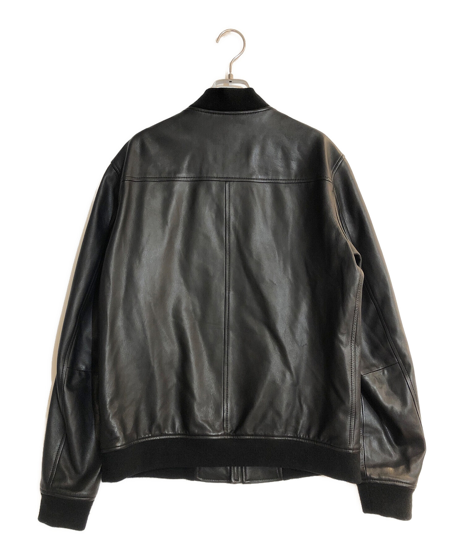 中古・古着通販】theory (セオリー) レザージャケット ブラック サイズ