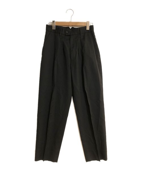 中古・古着通販】stein (シュタイン) 2タックプリーツパンツ ブラック