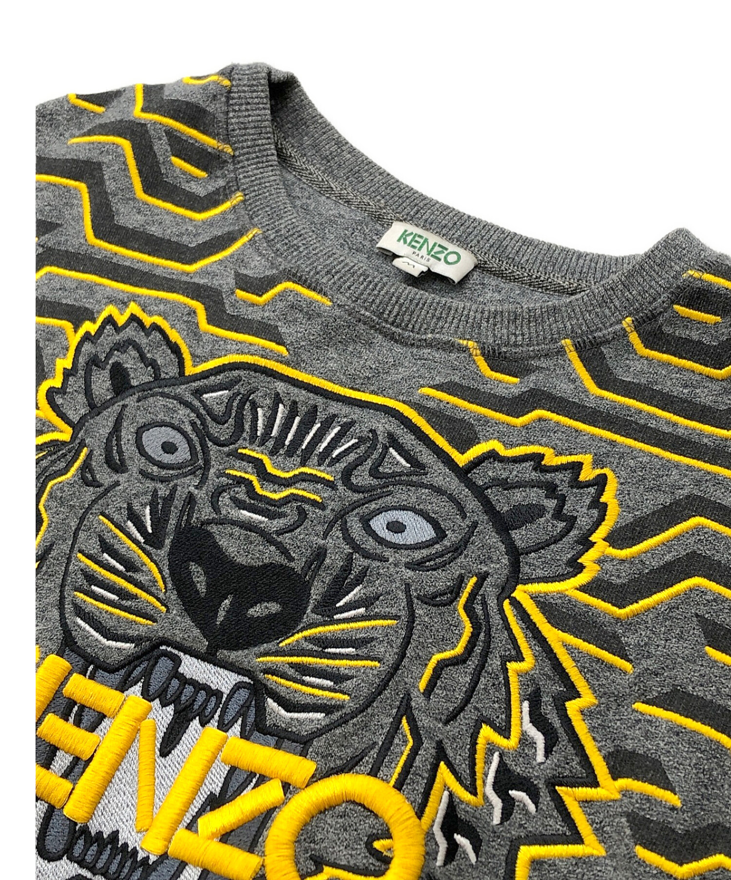 中古・古着通販】KENZO (ケンゾー) タイガー刺繍スウェット グレー