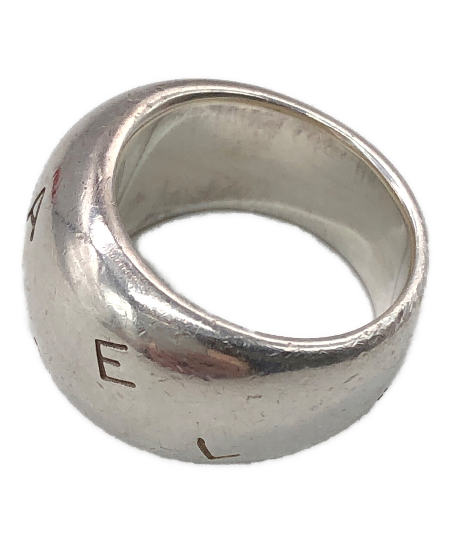 中古・古着通販】CHANEL (シャネル) ロゴワイドリング シルバー サイズ