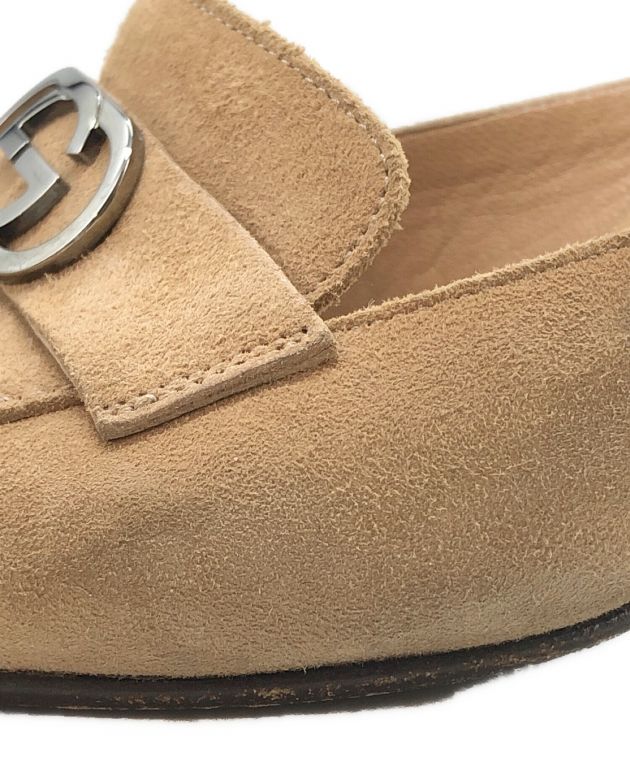 中古・古着通販】GUCCI (グッチ) GGマークスクエアパンプス ベージュ