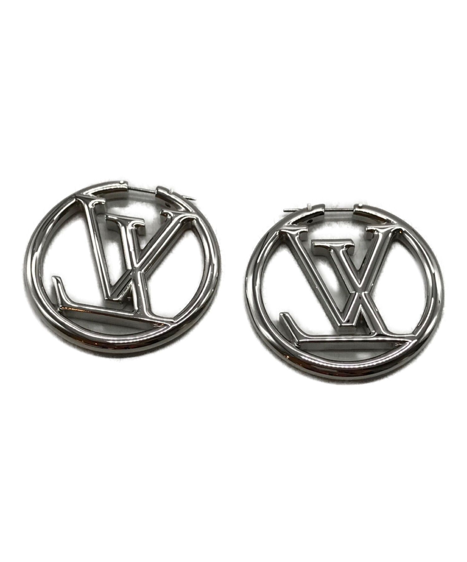 ほぼ未使用☆ヴィトン☆フープピアス☆シルバー 中古・古着通販】LOUIS VUITTON (ルイ ヴィトン) ピアス・フープ