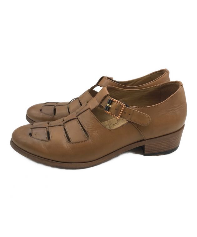Paul Smith フリンジ レザー グルカサンダル ブラウン size8 中古・古着通販】Paul Smith (ポールスミス) レザーグルカサンダル