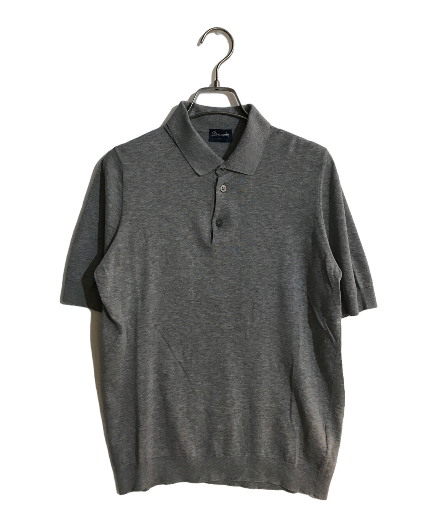 Drumohr/ドルモア ポロシャツ グレー 中古・古着通販】Drumohr (ドルモア) コットンニットポロシャツ