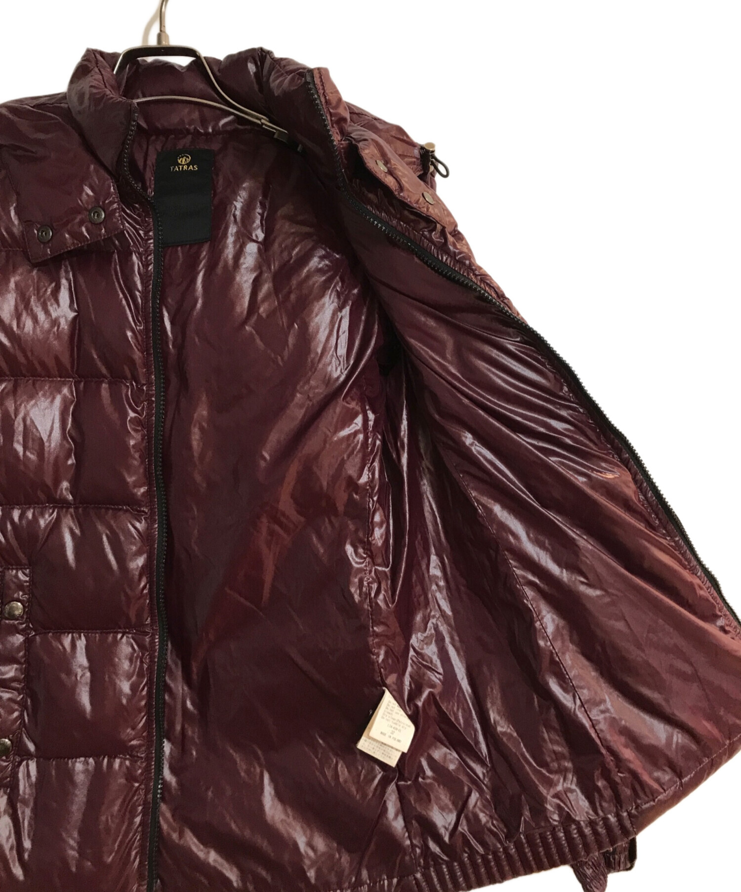 タトラス　サイズL ワインレッド フード付きダウンジャケット 中古・古着通販】TATRAS (タトラス) フーデッドダウンジャケット