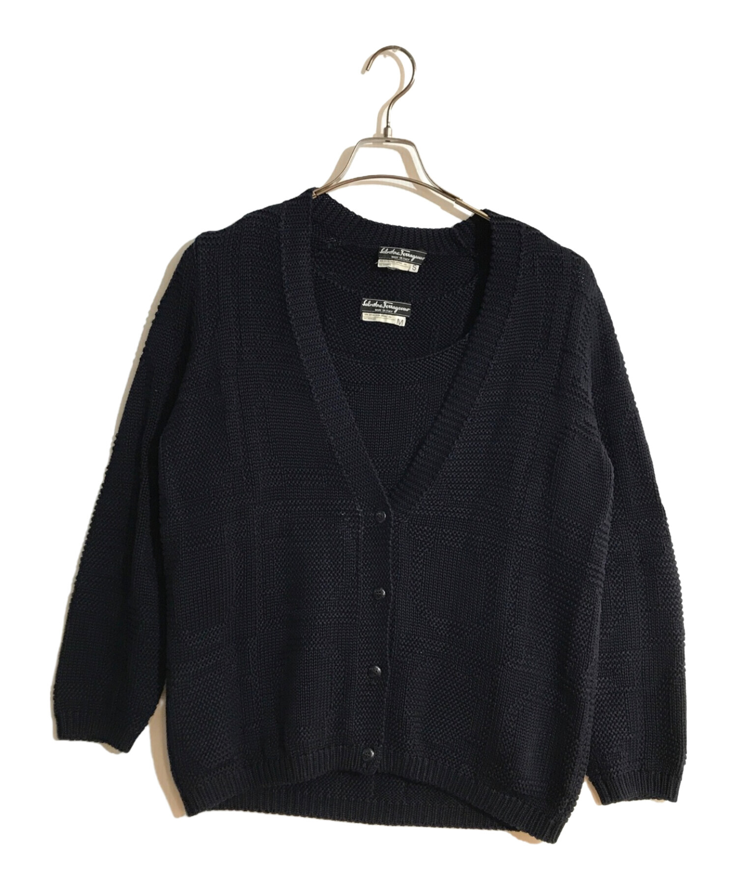 サルヴァトーレフェラガモ アンサンブル カーディガン ニット 金ボタン