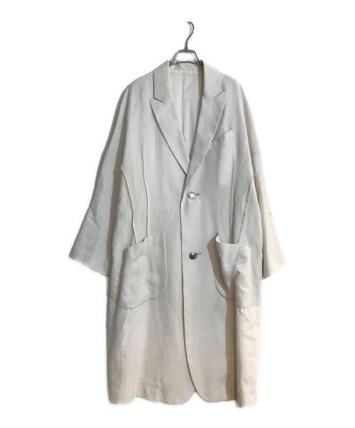 中古・古着通販】sulvam (サルバム) リネンチェスターコート ホワイト