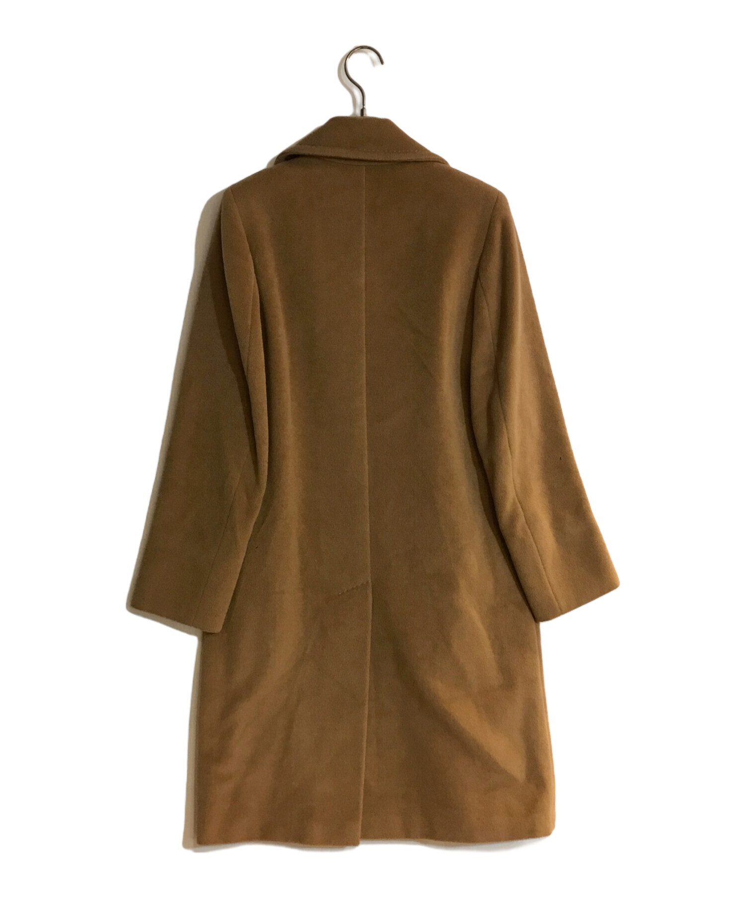 美品✨ マックスマーラ ベルテッドコート アンゴラ マキシ丈 ダークブラウン Max Mara Studio MAX MARA マックスマーラ ステュディオ ベルテッド