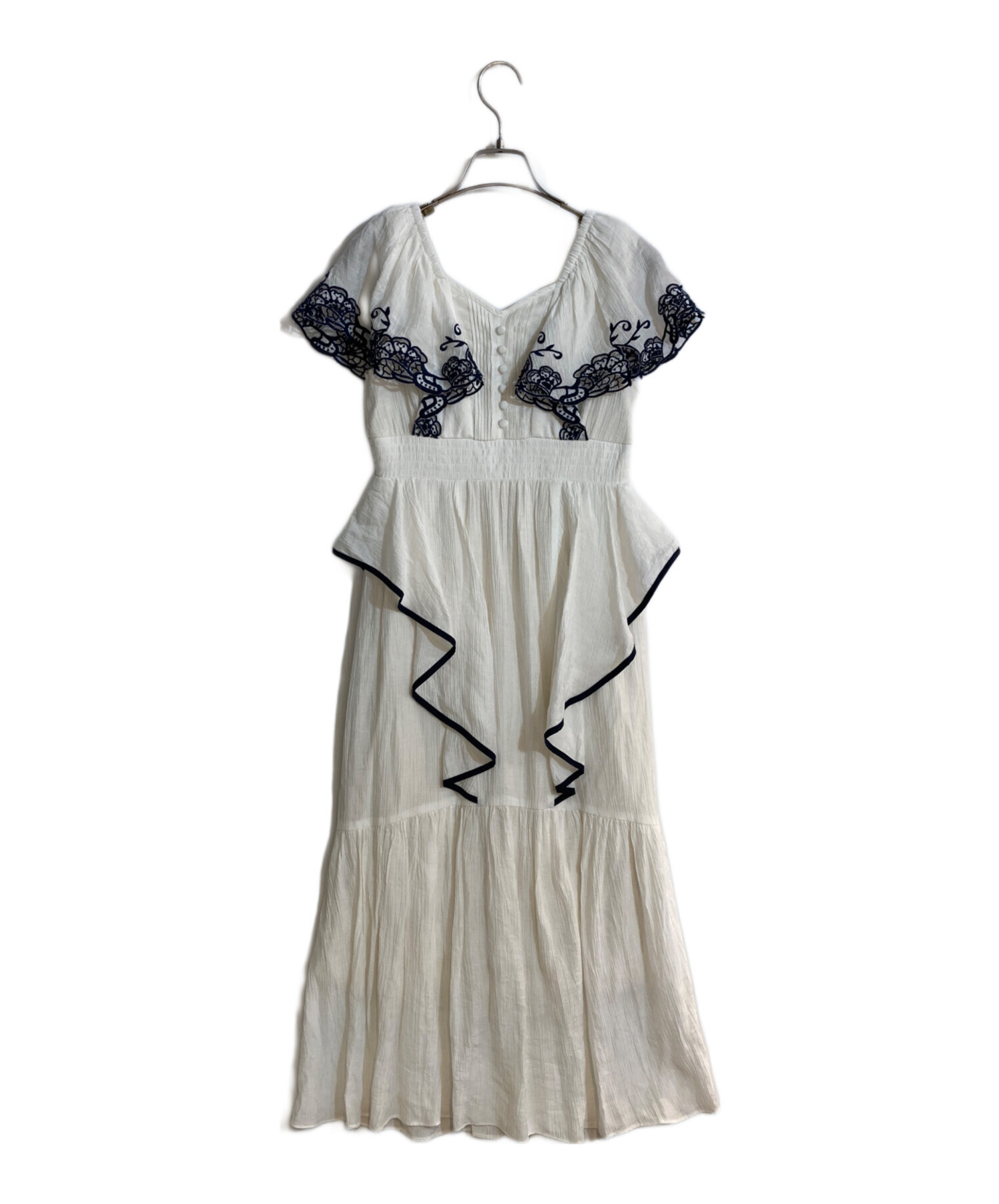 Cutwork Embroidery Angel Sleeve Dress WH Cutwork Embroidery Angel 