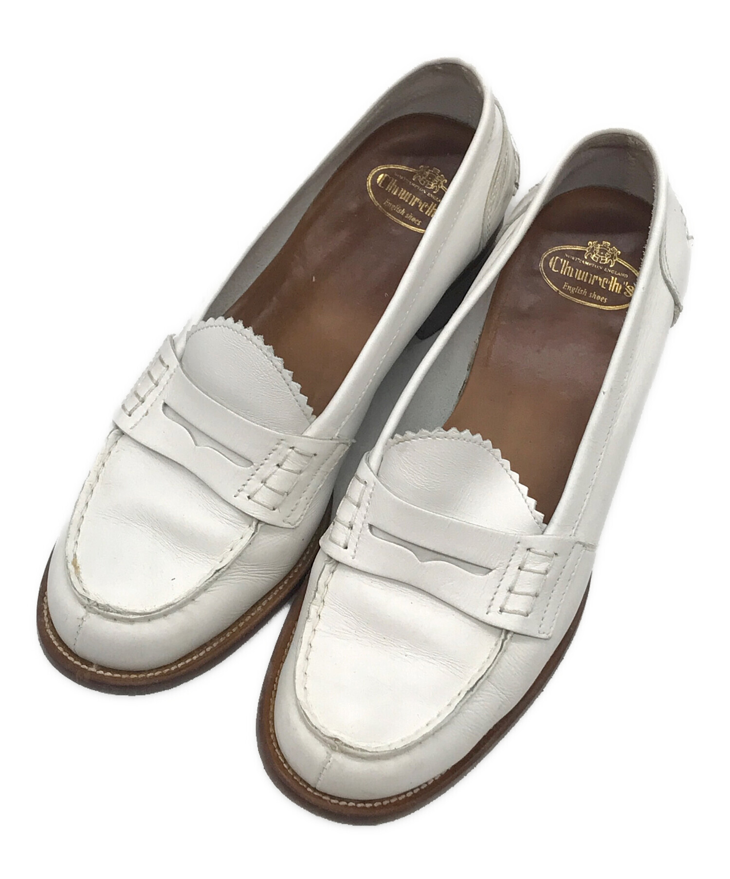 中古・古着通販】CHURCH'S (チャーチ) コインローファー ホワイト