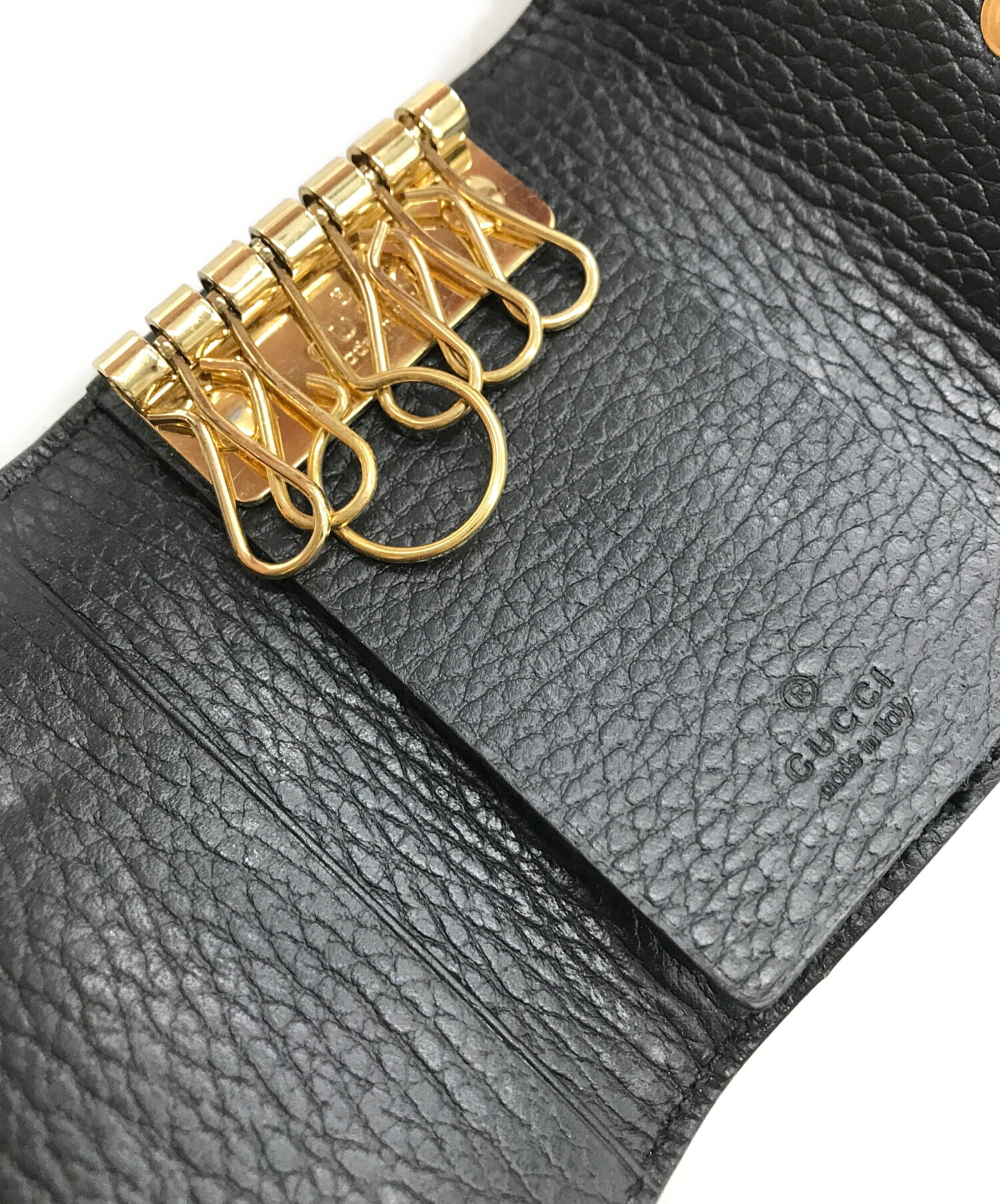 未使用品　GUCCI グッチ GG マーモントレザーキーケース 中古・古着通販】GUCCI (グッチ) GGマーモントレザー キーケース