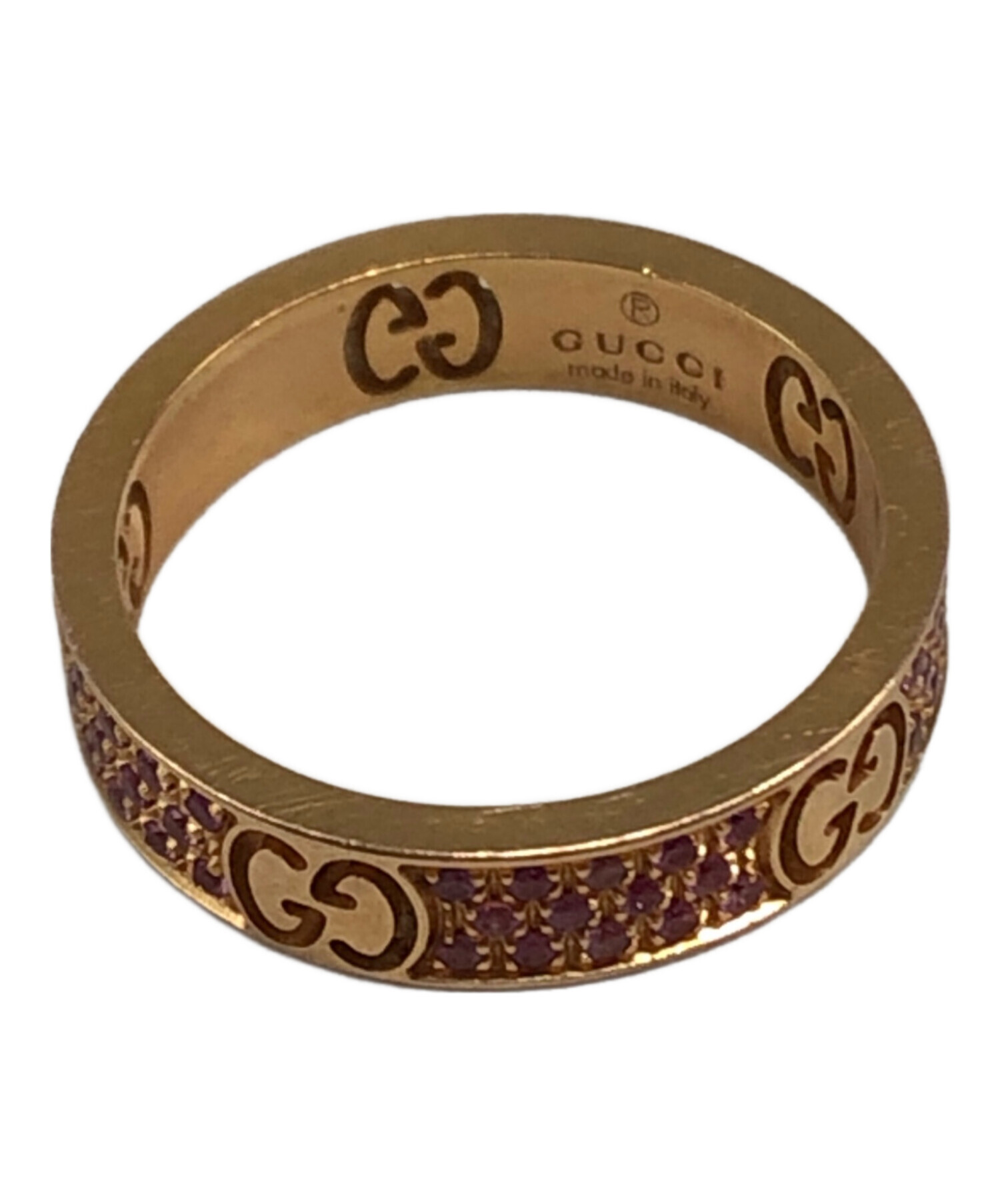 【美品】GUCCI指輪　ICON 　サイズ10 GUCCI（グッチ） アイコンワイド リング 指輪 10.5号 18金 K18ホワイト