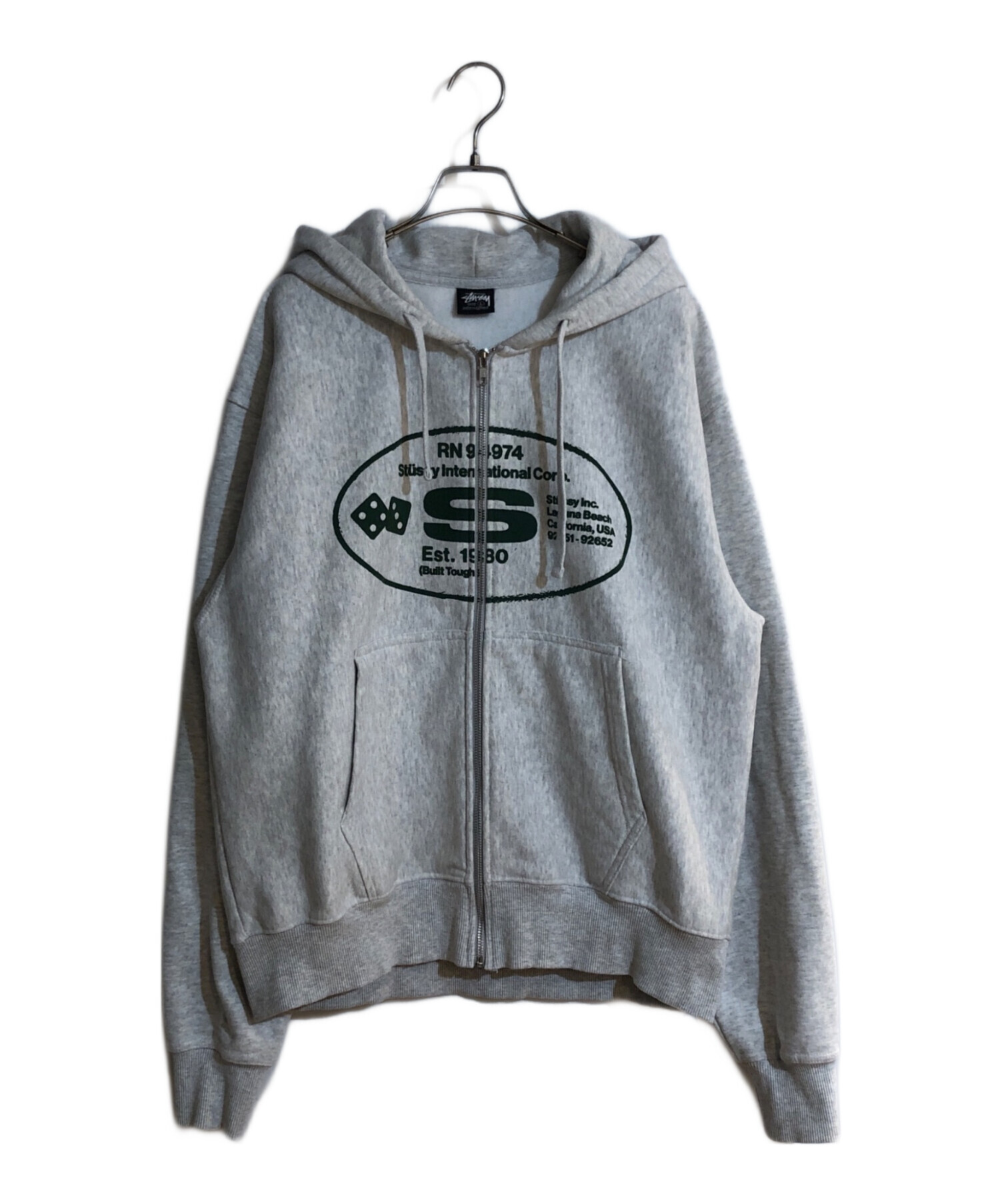 中古・古着通販】stussy (ステューシー) OVAL CORP. ZIP HOODIE 