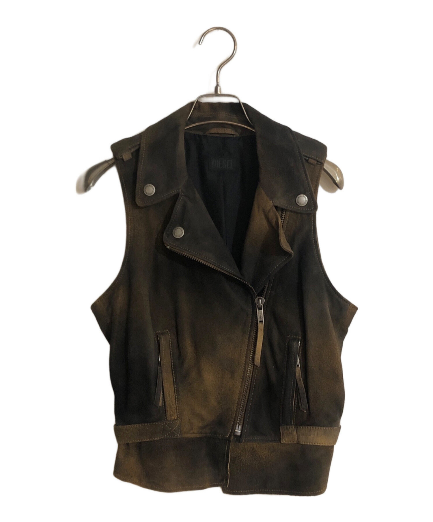 中古・古着通販】DIESEL (ディーゼル) 加工シープレザーライダース 