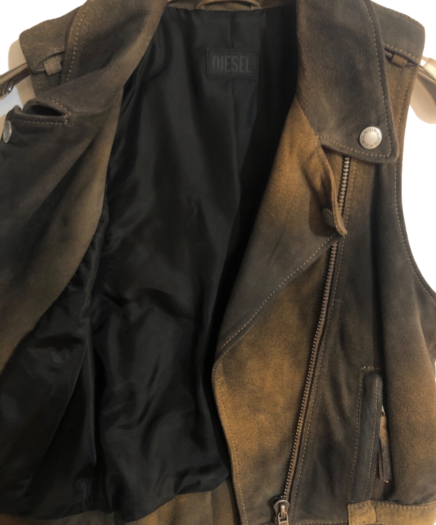 中古・古着通販】DIESEL (ディーゼル) 加工シープレザーライダース 