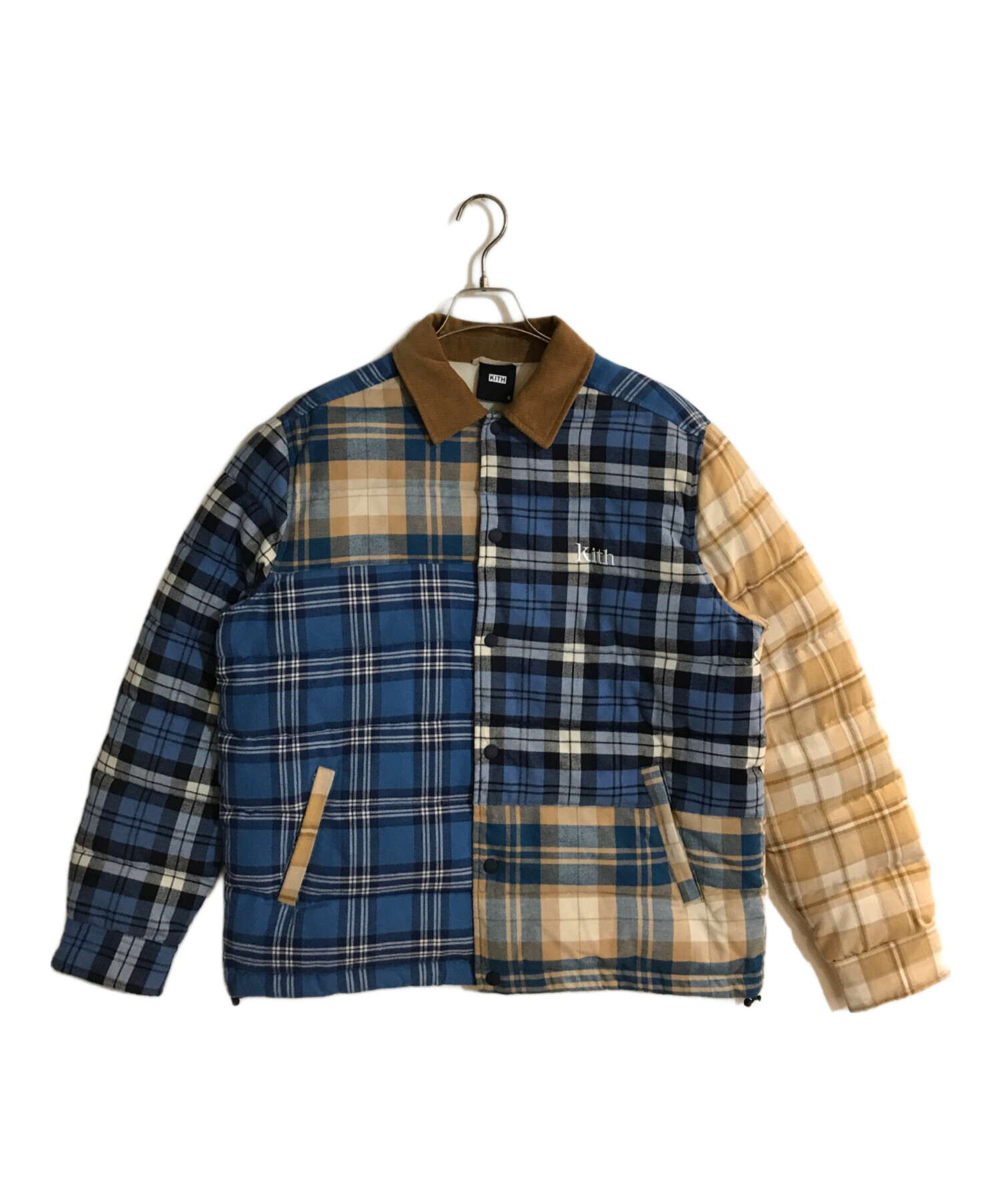kithシャツジャケット チェック 中古・古着通販】KITH (キス) Murray Quilted Shirt Jacket ブルー