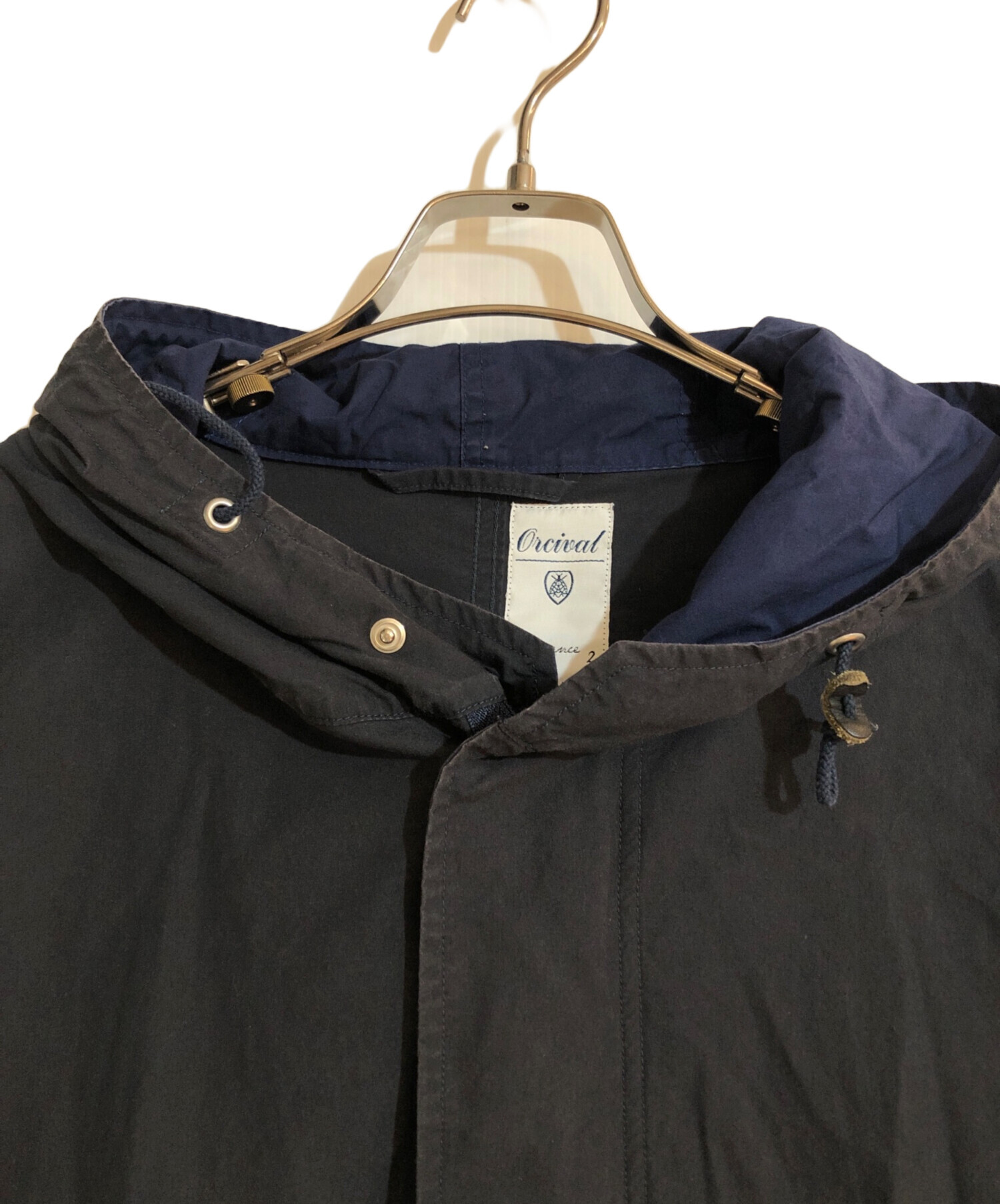 中古・古着通販】ORCIVAL (オーシバル) フーデッドブルゾン ネイビー 