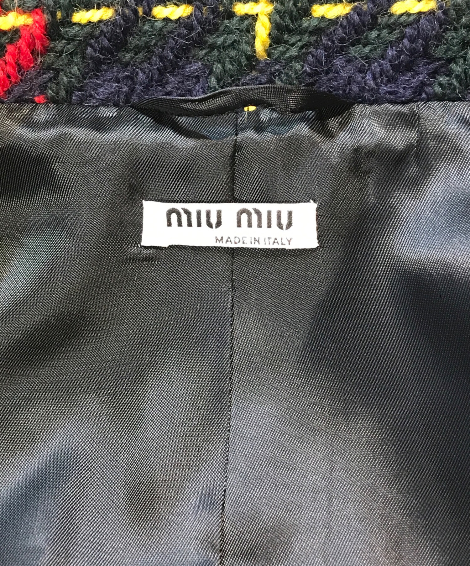 中古・古着通販】MIU MIU (ミュウミュウ) ウールチェックコート