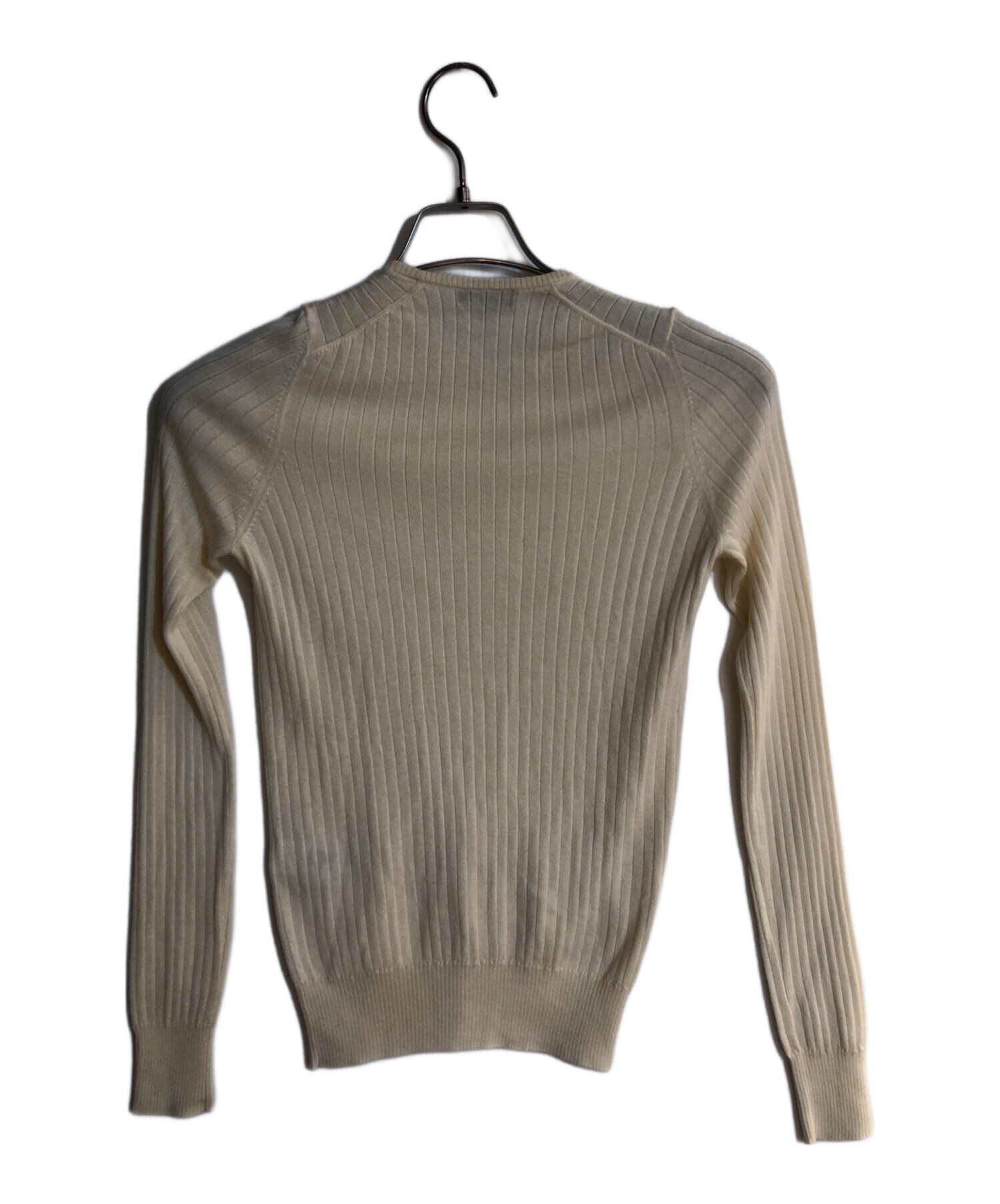 中古・古着通販】Drawer (ドゥロワー) 18Gカシミヤシルクリブクルー