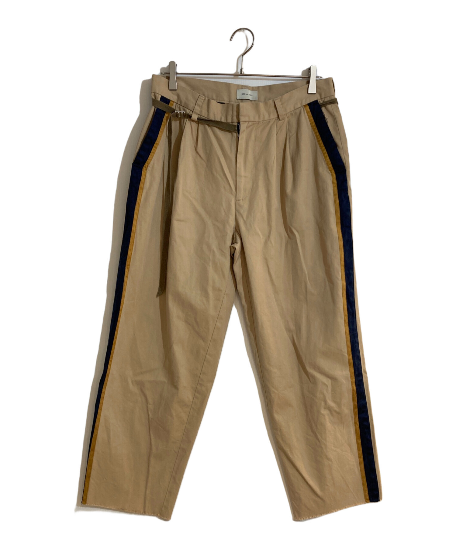 経堂) ベッドフォード BED j.w. FORD サイドライン フリンジ ワイドパンツ サイズ1 ネイビー メンズ 中古・古着通販BED J.W. FORD (ベッドフォード) サイド