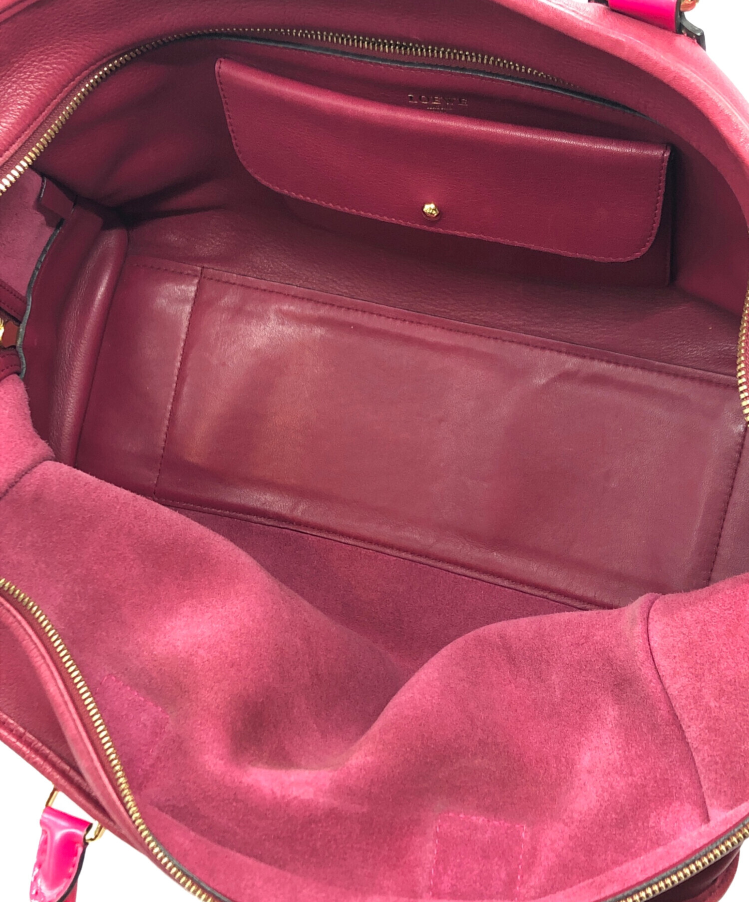 ロエベ ボストンバッグ ピンク 中古・古着通販】LOEWE (ロエベ) ボストンバッグ ピンク｜ブランド