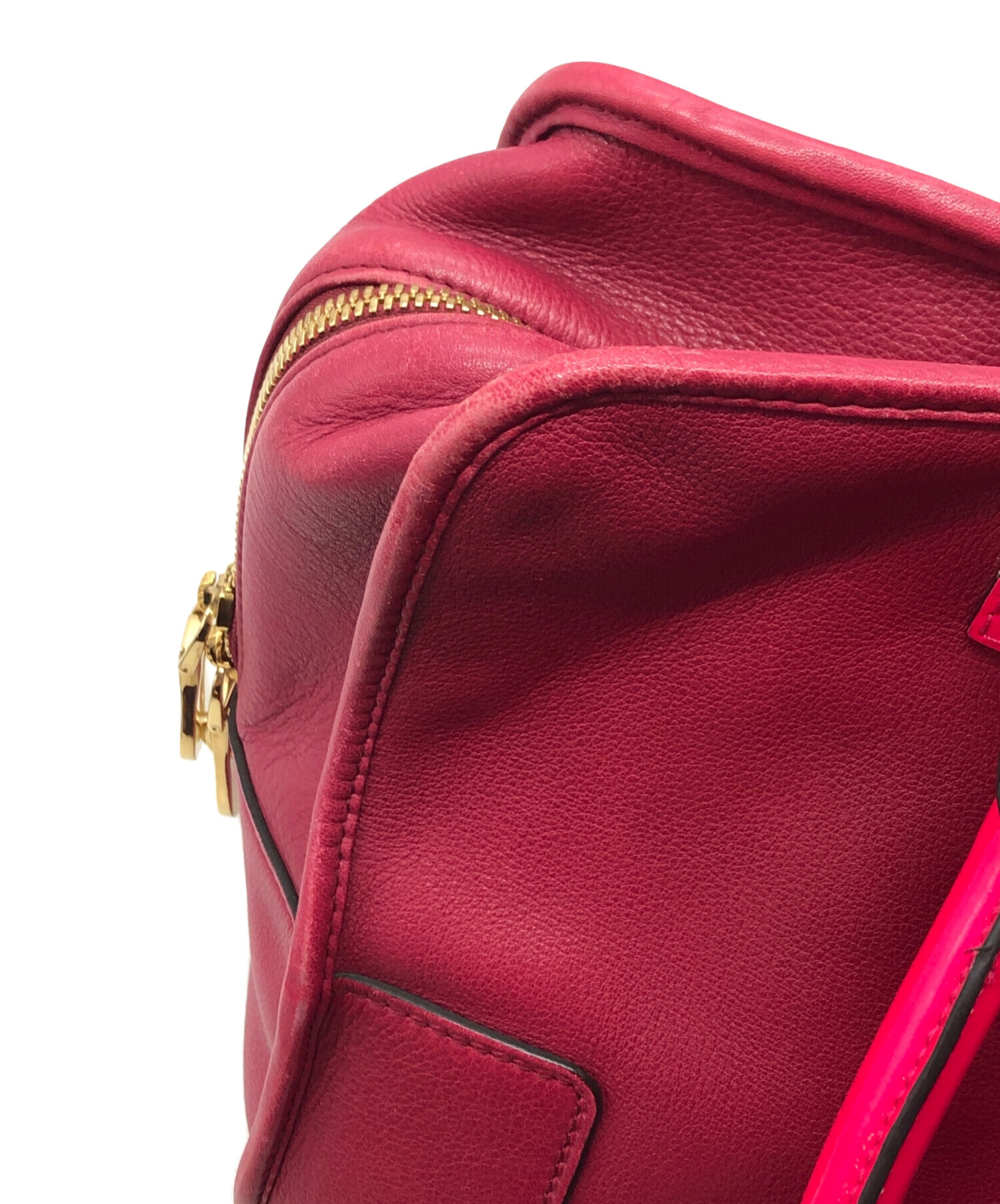 ロエベ ボストンバッグ ピンク 中古・古着通販】LOEWE (ロエベ) ボストンバッグ ピンク｜ブランド