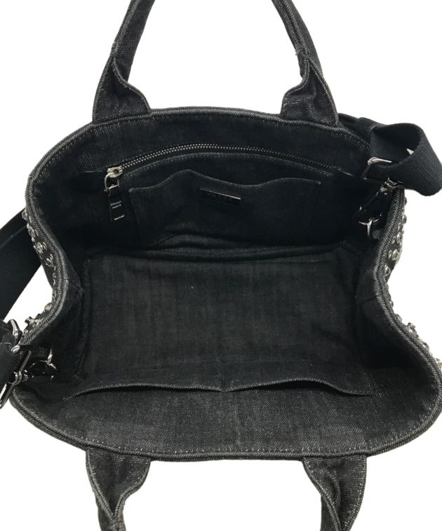 PRADA プラダ 中古・古着通販】PRADA (プラダ) カナパラインストーントートバッグ
