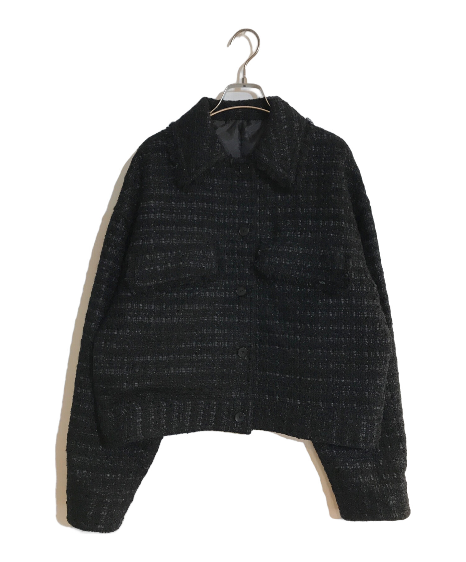 #Newans 未使用品　ウツノアイコラボ　ツイードブルゾン　サイズ1 中古・古着通販】#Newans (ハッシュニュアンス) ウツノアイ ツイード