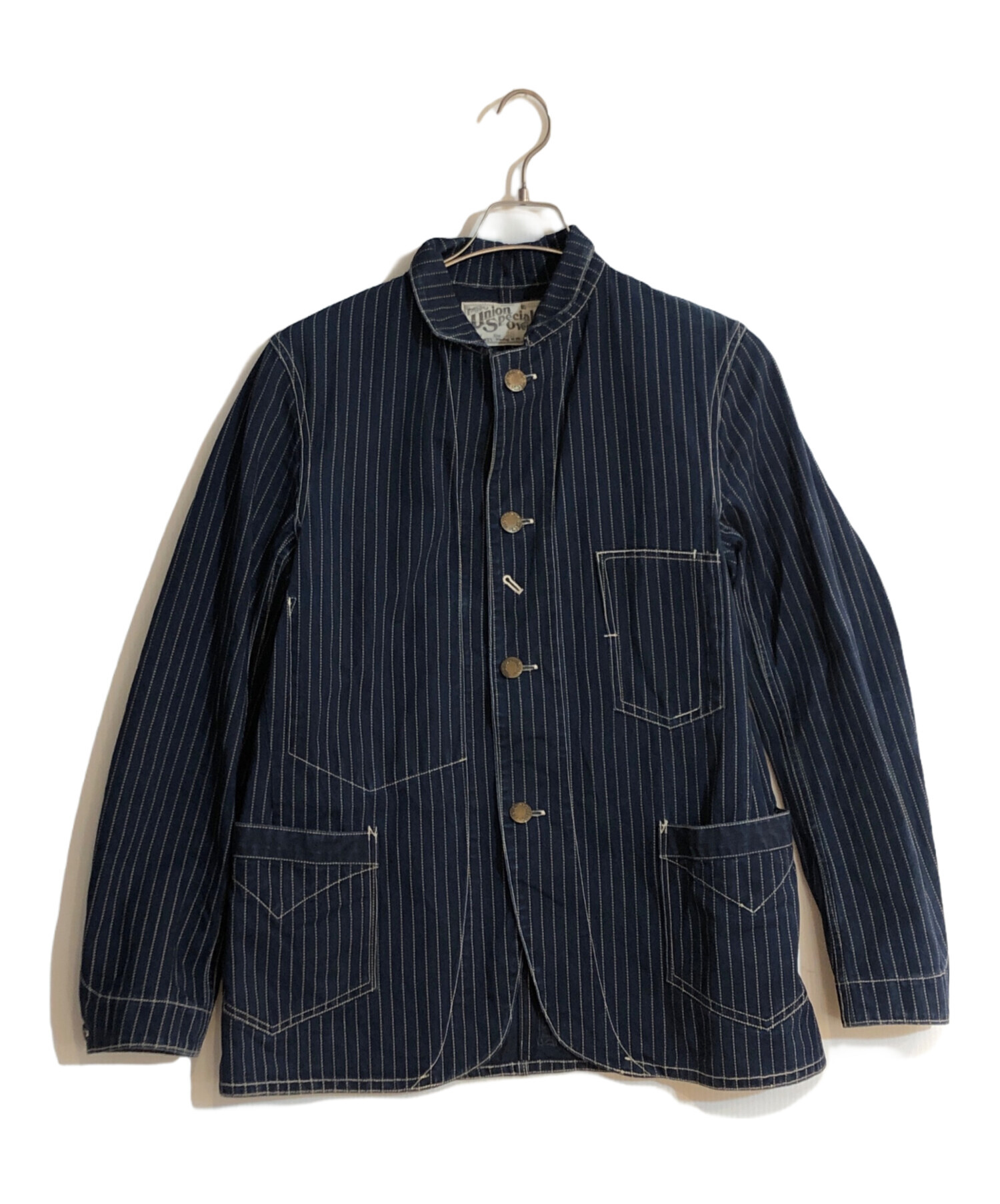 フリーホイーラーズ ストライプ カバーオール size38 中古・古着通販】FREEWHEELERS (フリーホイーラーズ) ウォバッシュ