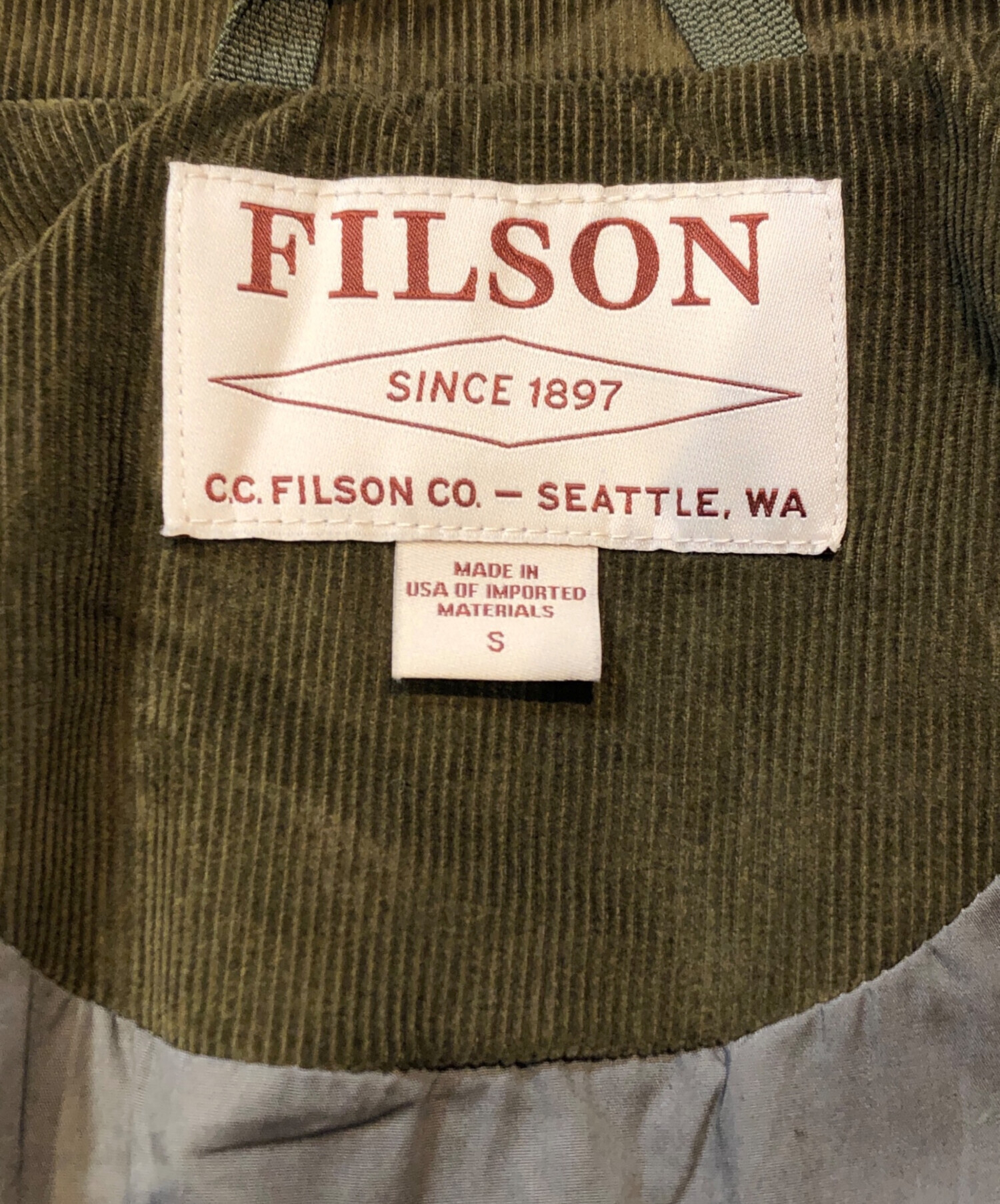FILSON GARMENT アメリカ製 ジャケット 40 中古・古着通販】FILSON GARMENT (フィルソン ガーメント) Lightweight
