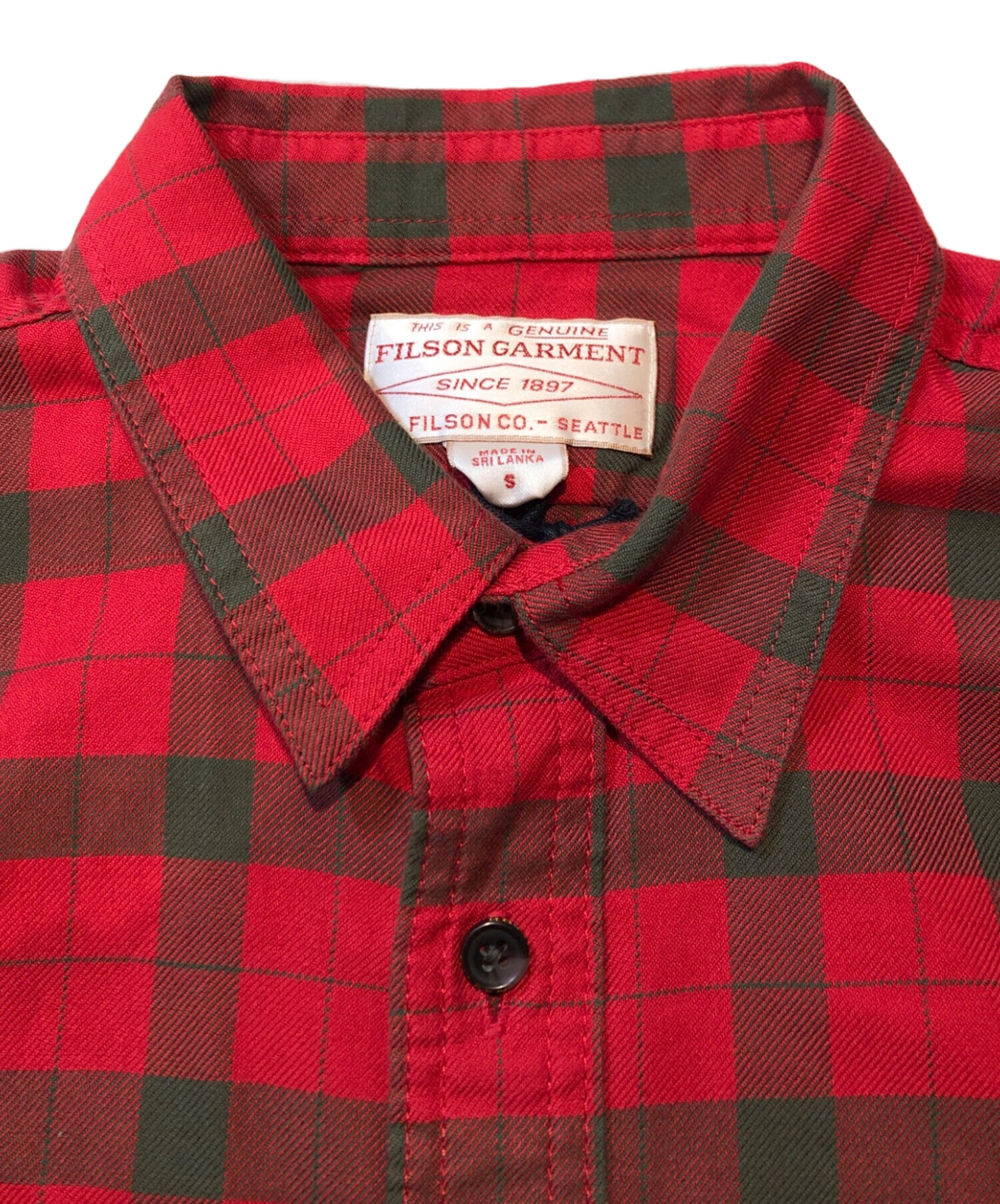 中古・古着通販】FILSON (フィルソン) チェックネルシャツ レッド